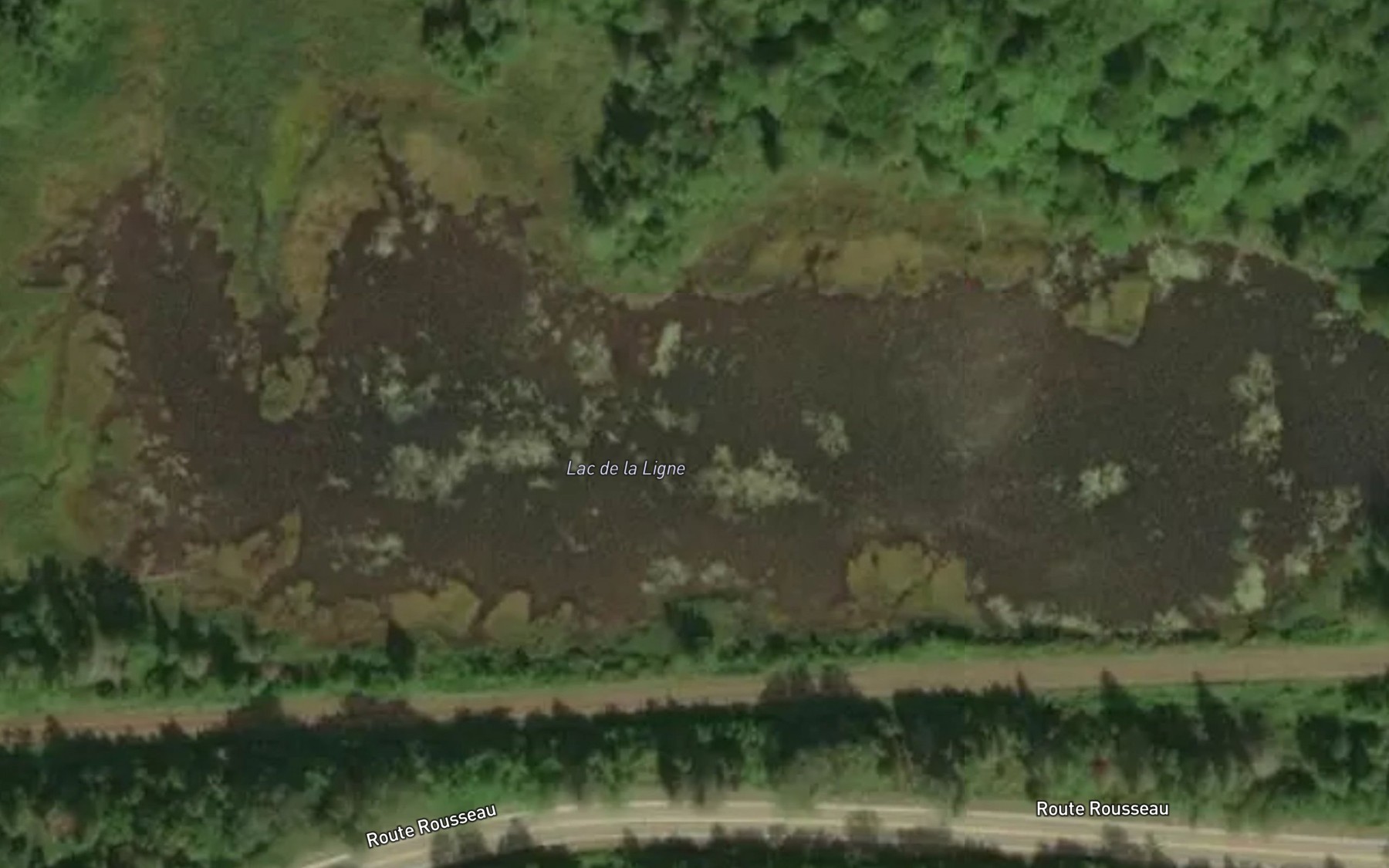 Satellite map of the Lac de la Ligne