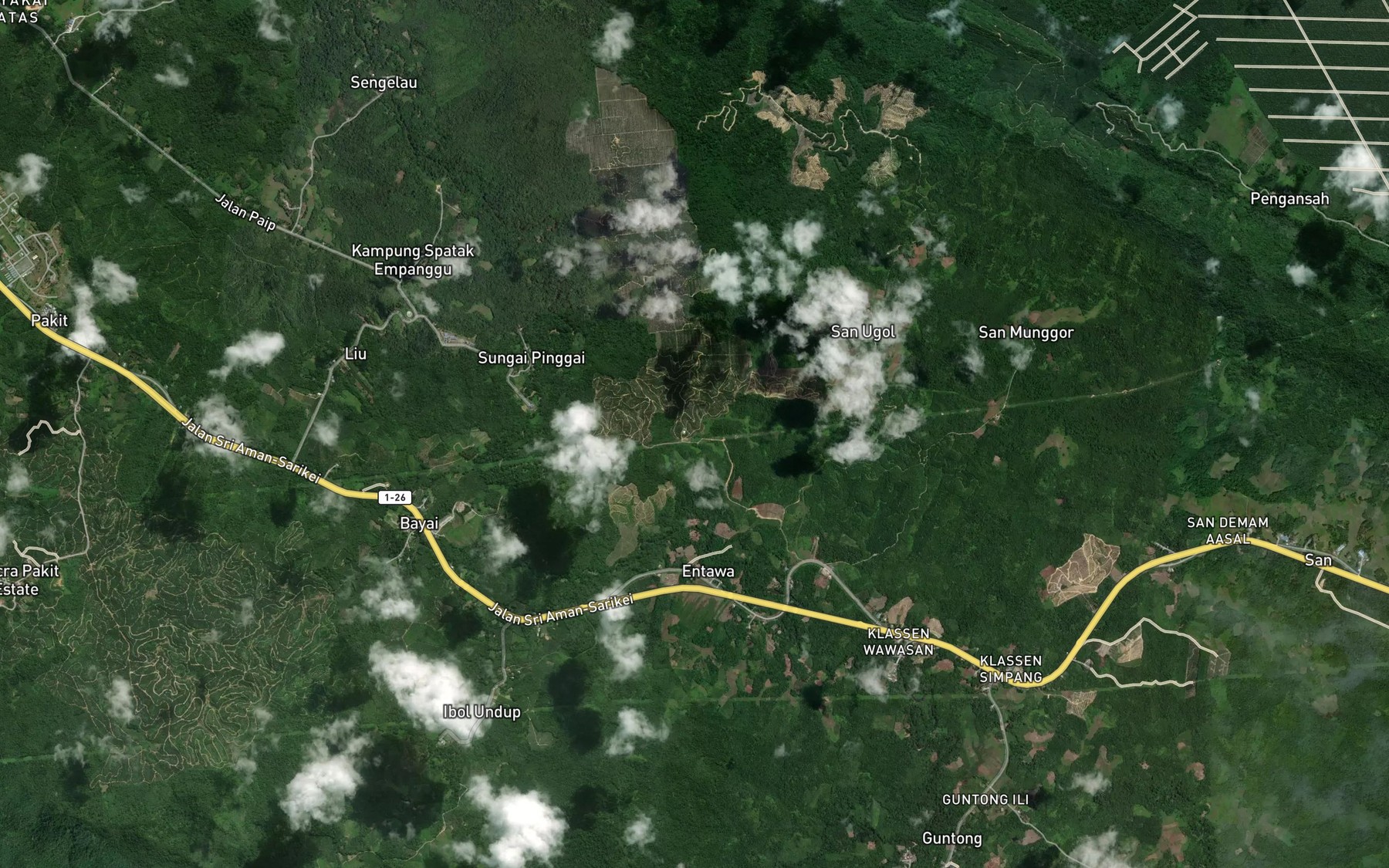 Satellite map of the Wong Entawa