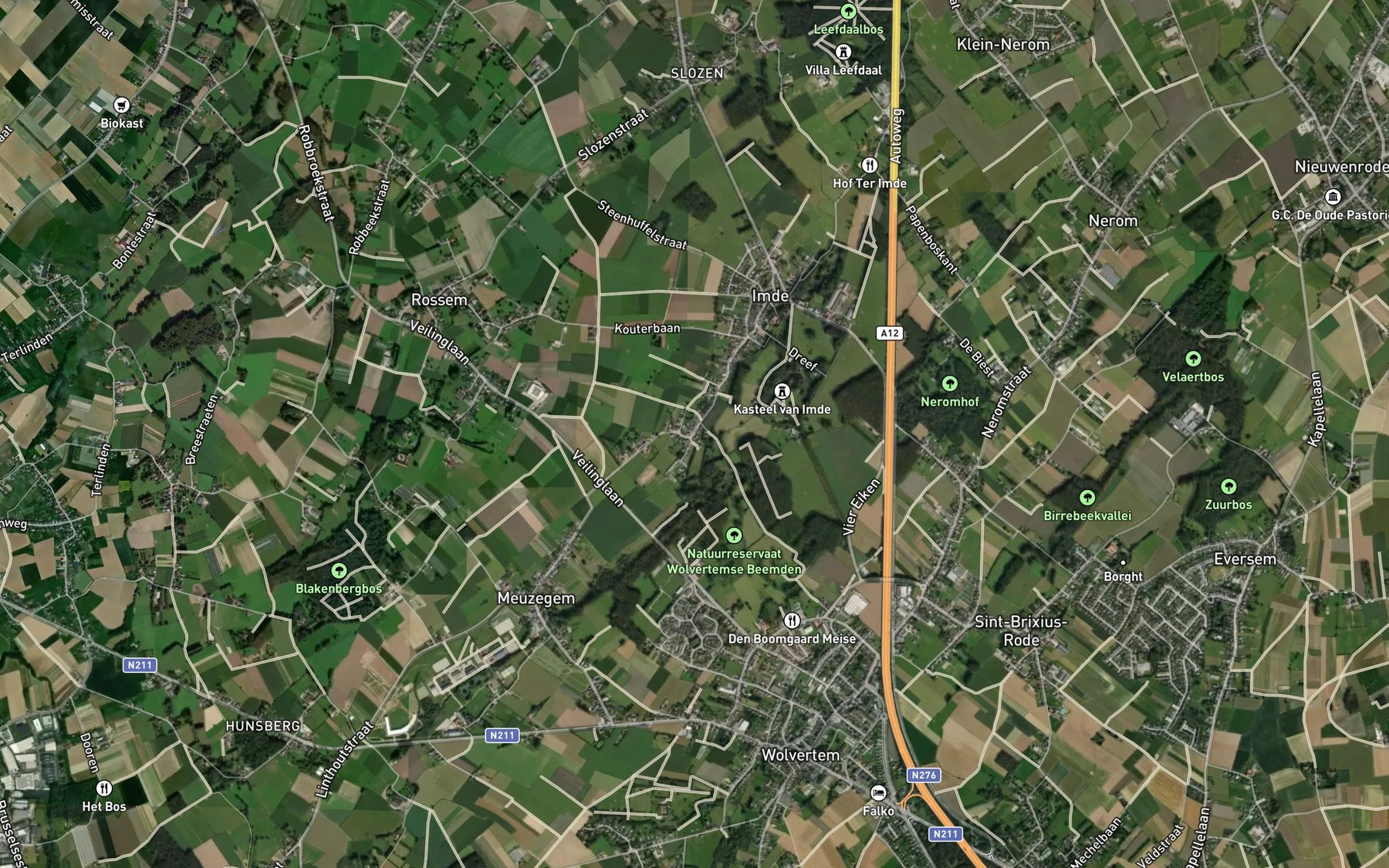 Satellite map of the Meusegem Beek