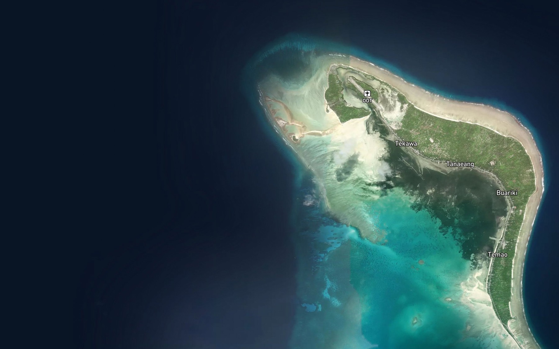 Satellite map of the Onotoa Anchorage