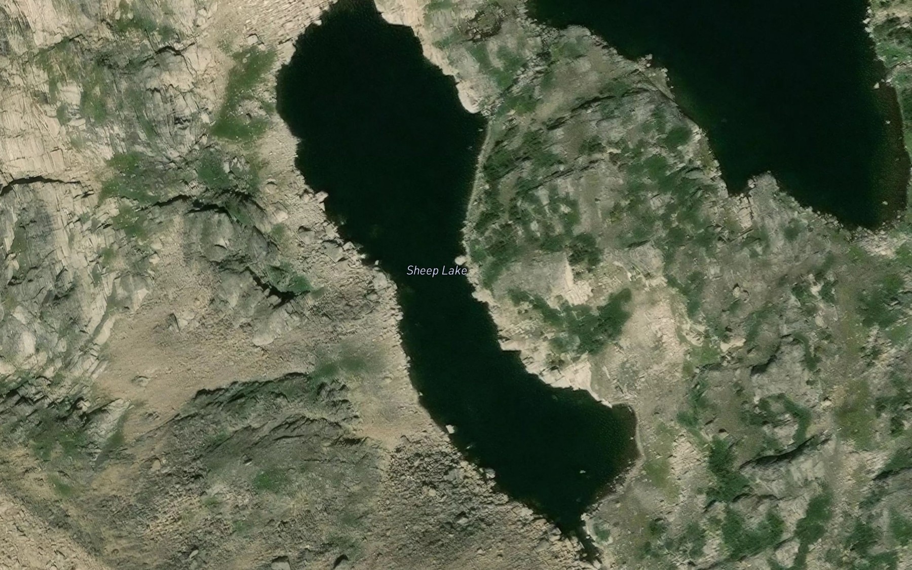 Satellite map of the Sheep Lake