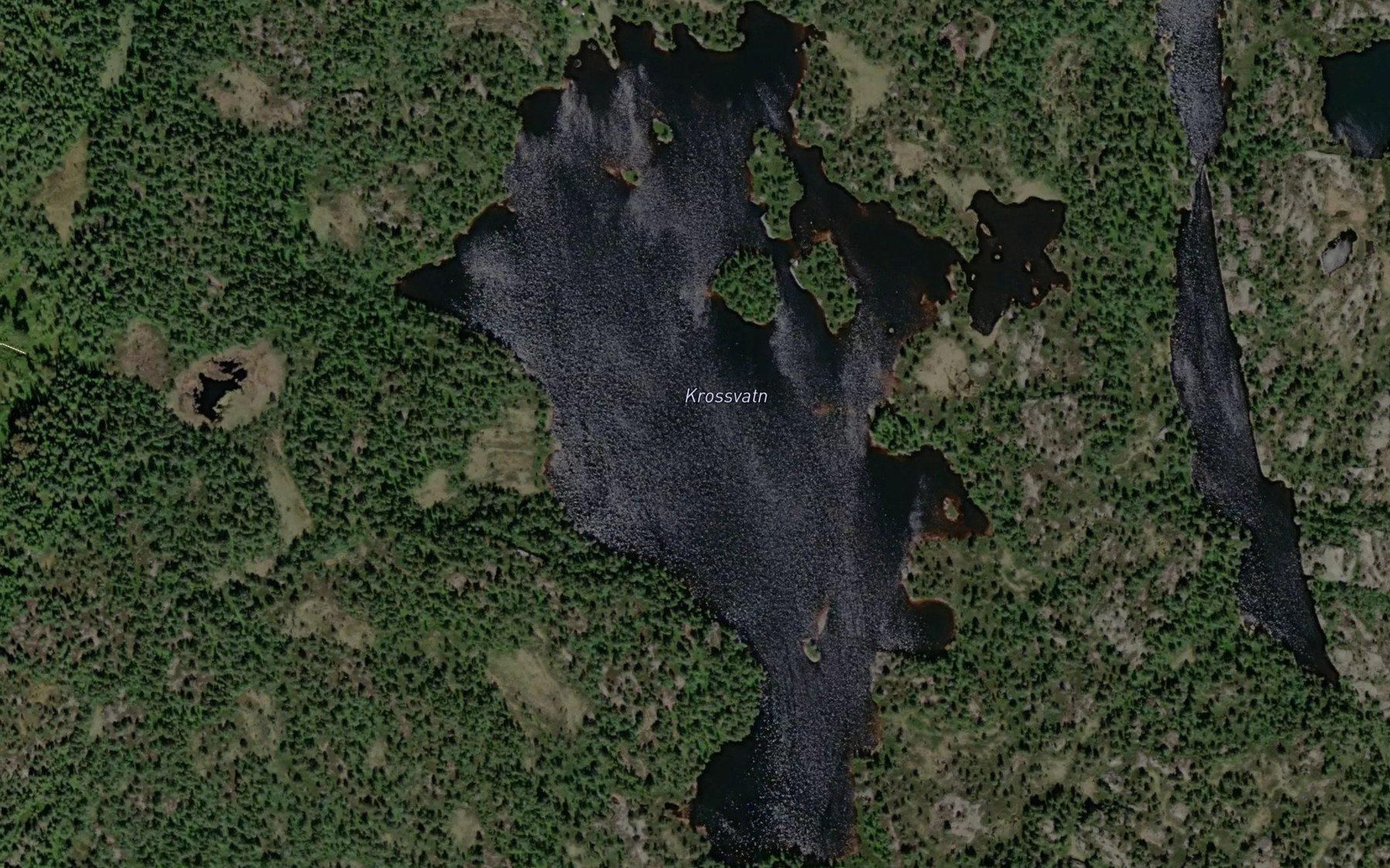 Satellite map of the Krossvatn