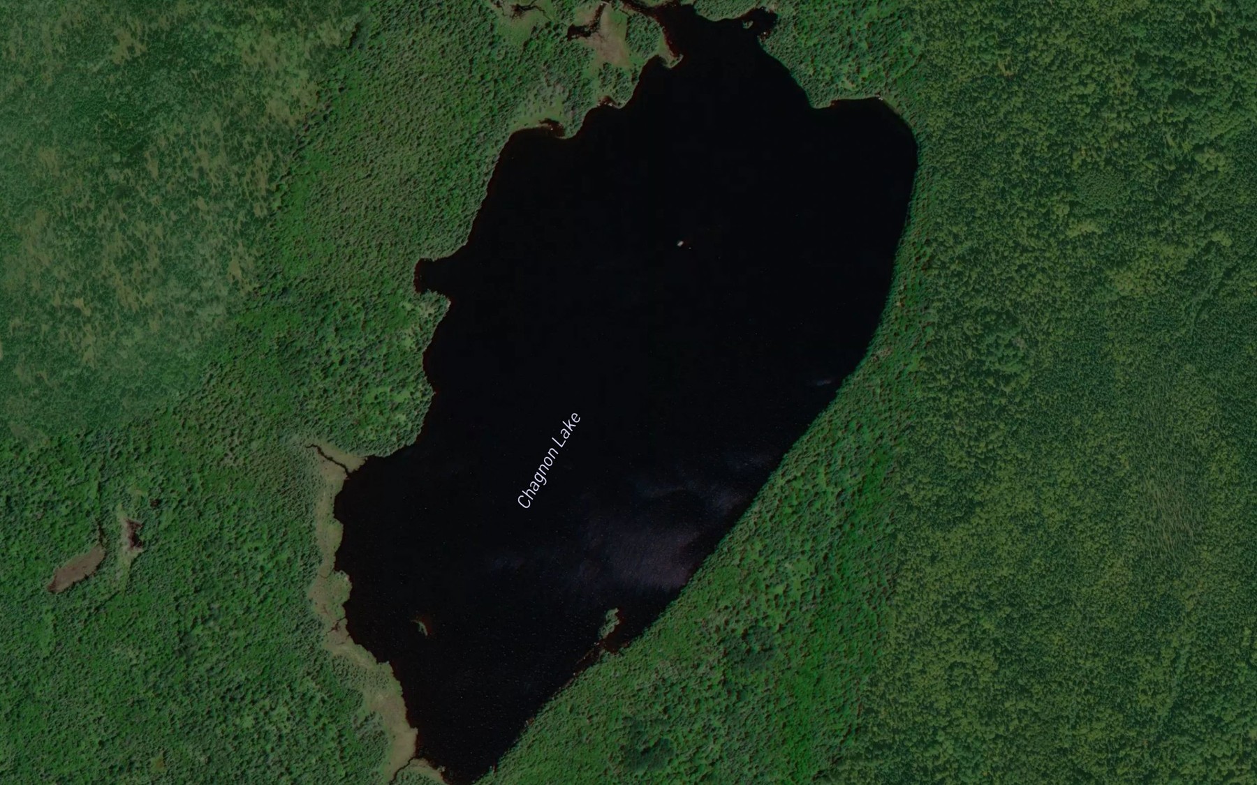 Satellite map of the Chagnon Lake