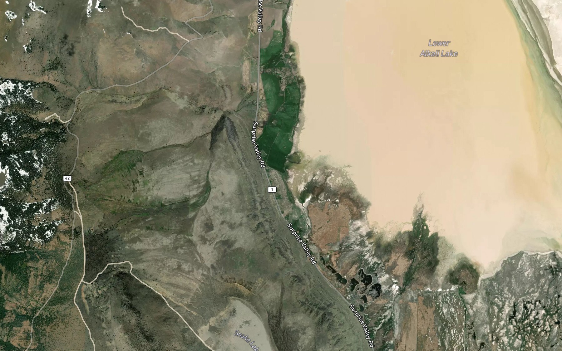 Satellite map of the North Barber Creek