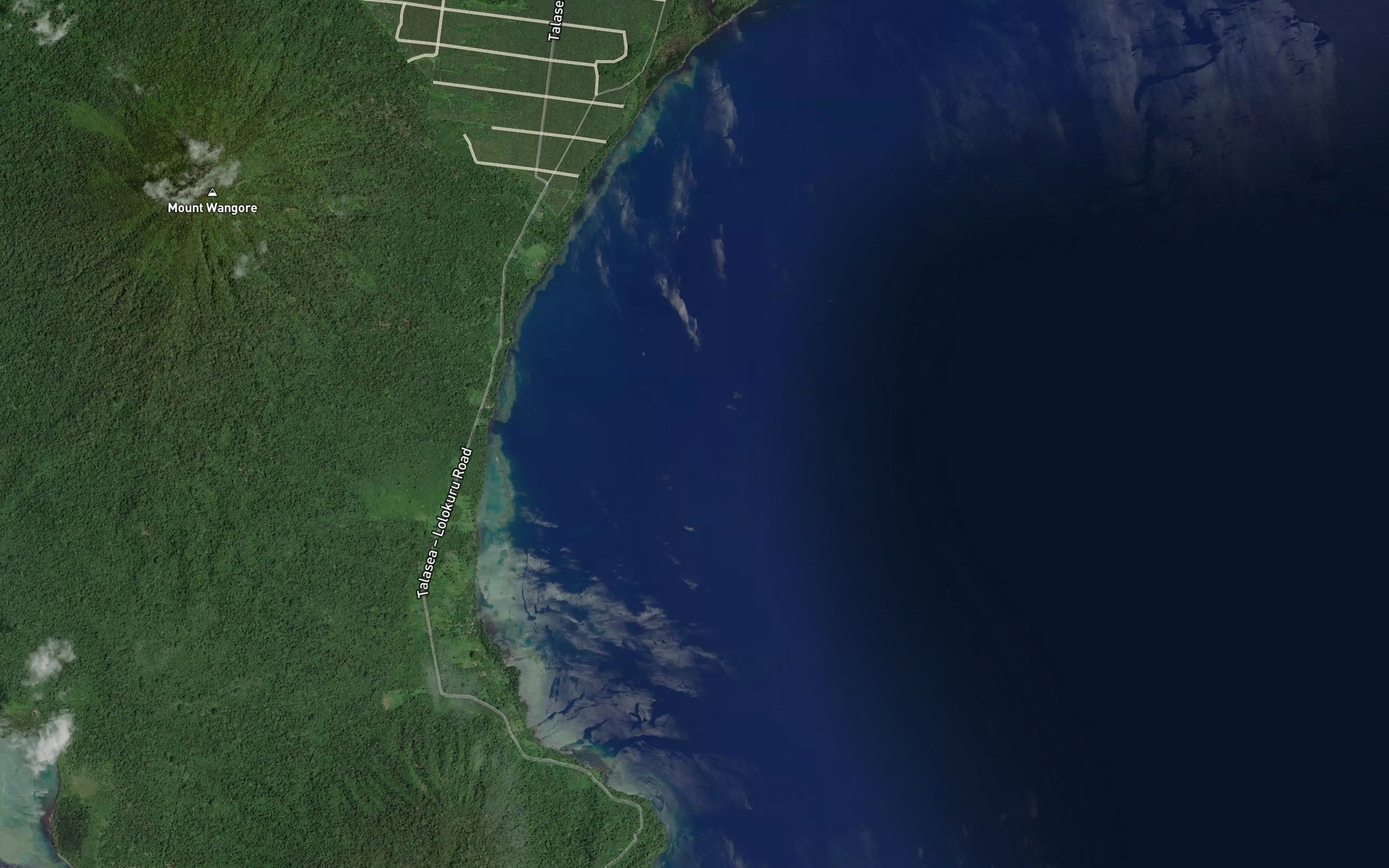 Satellite map of the Wangore Bay