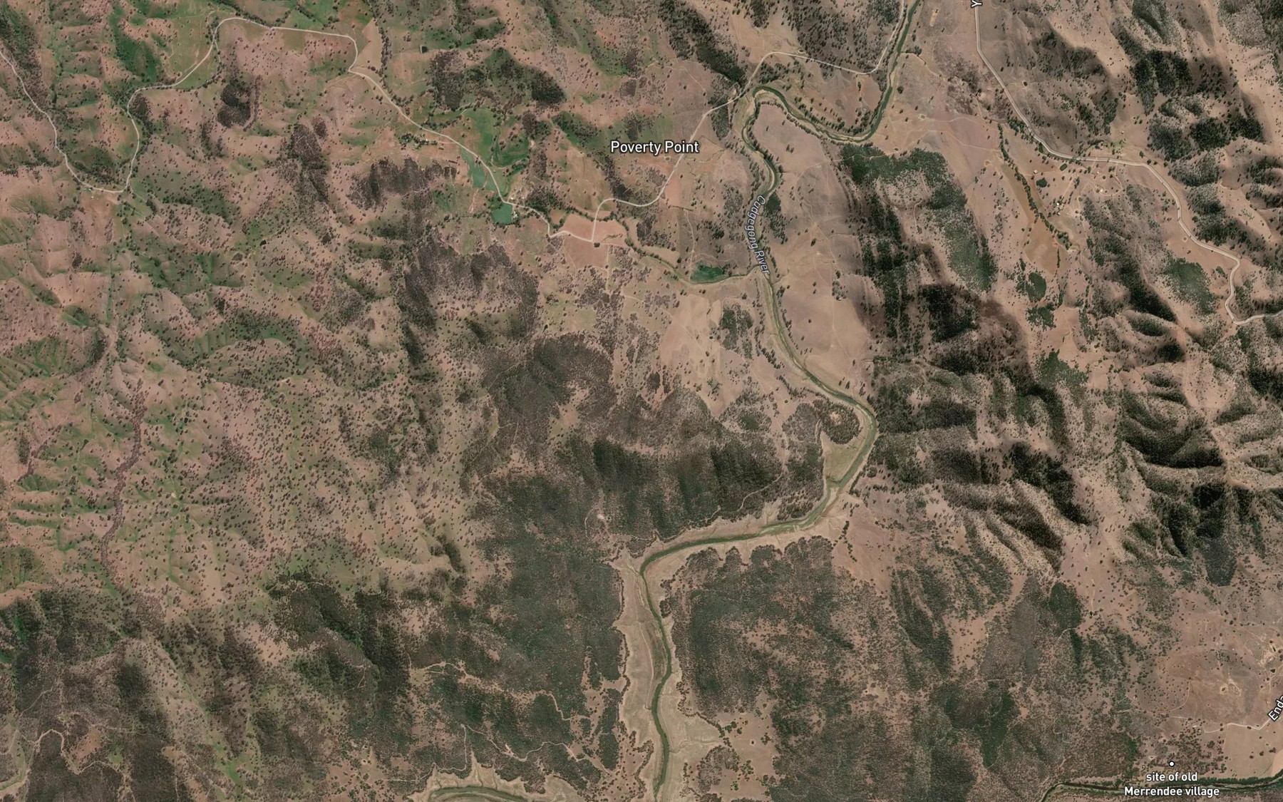 Satellite map of the Dinney Creek