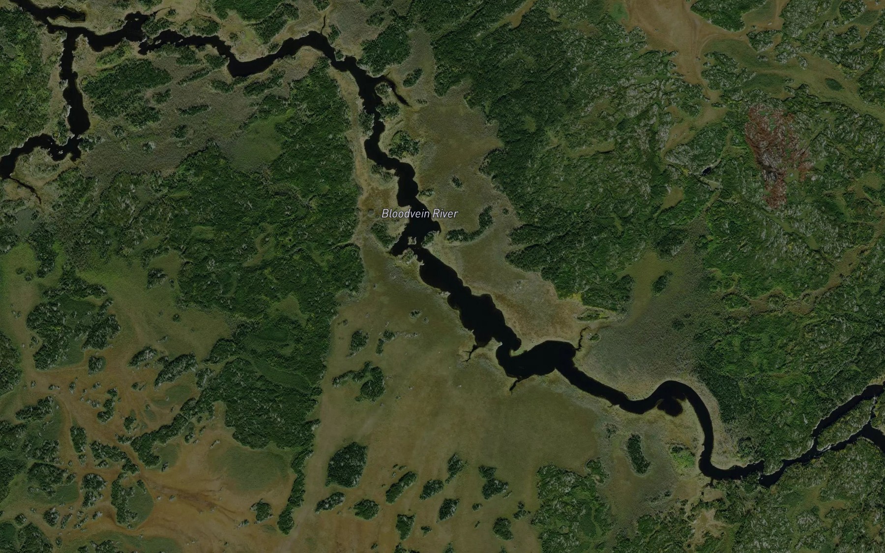 Satellite map of the Kakaynoskwaysink Reach