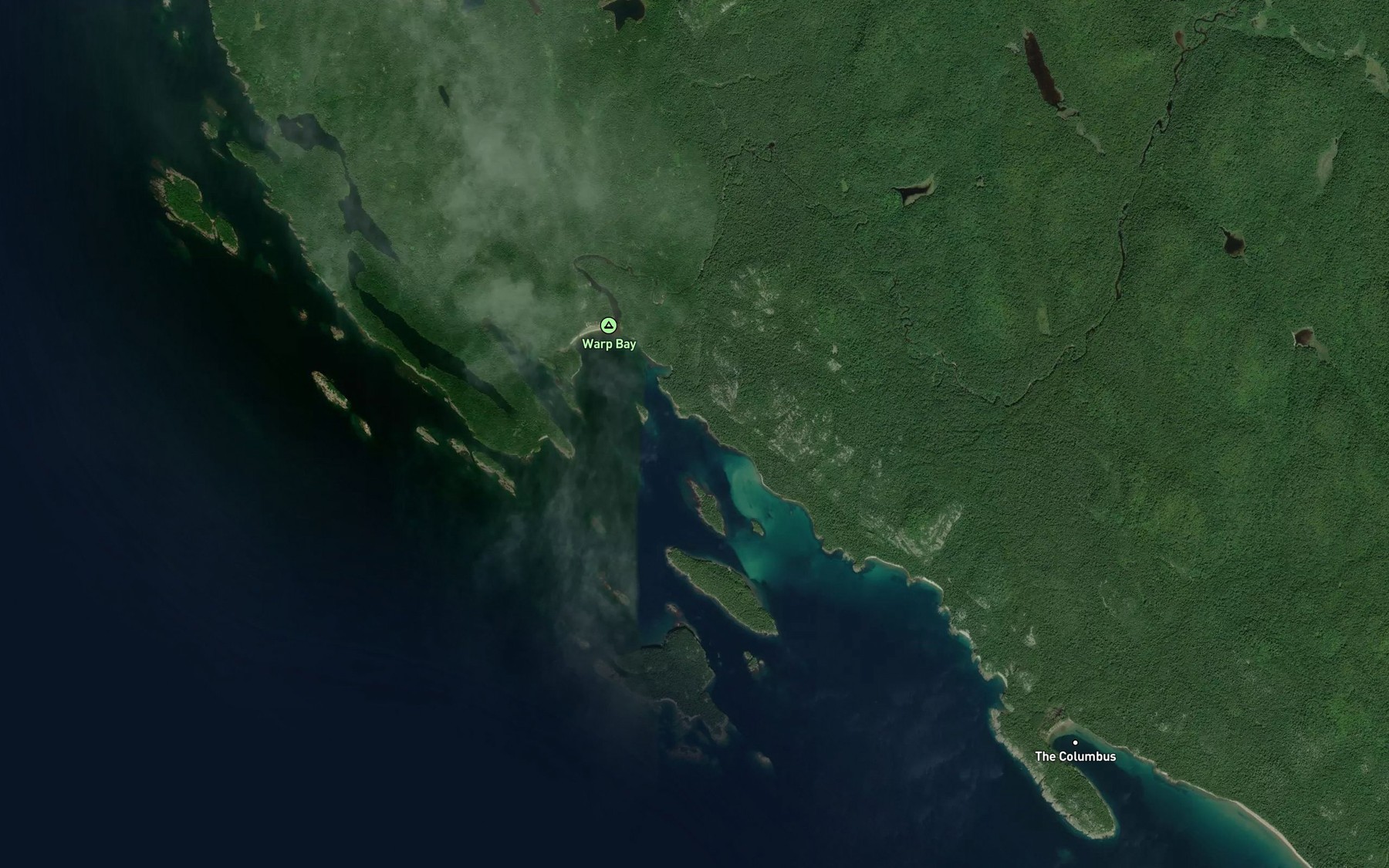 Satellite map of the Warp Bay