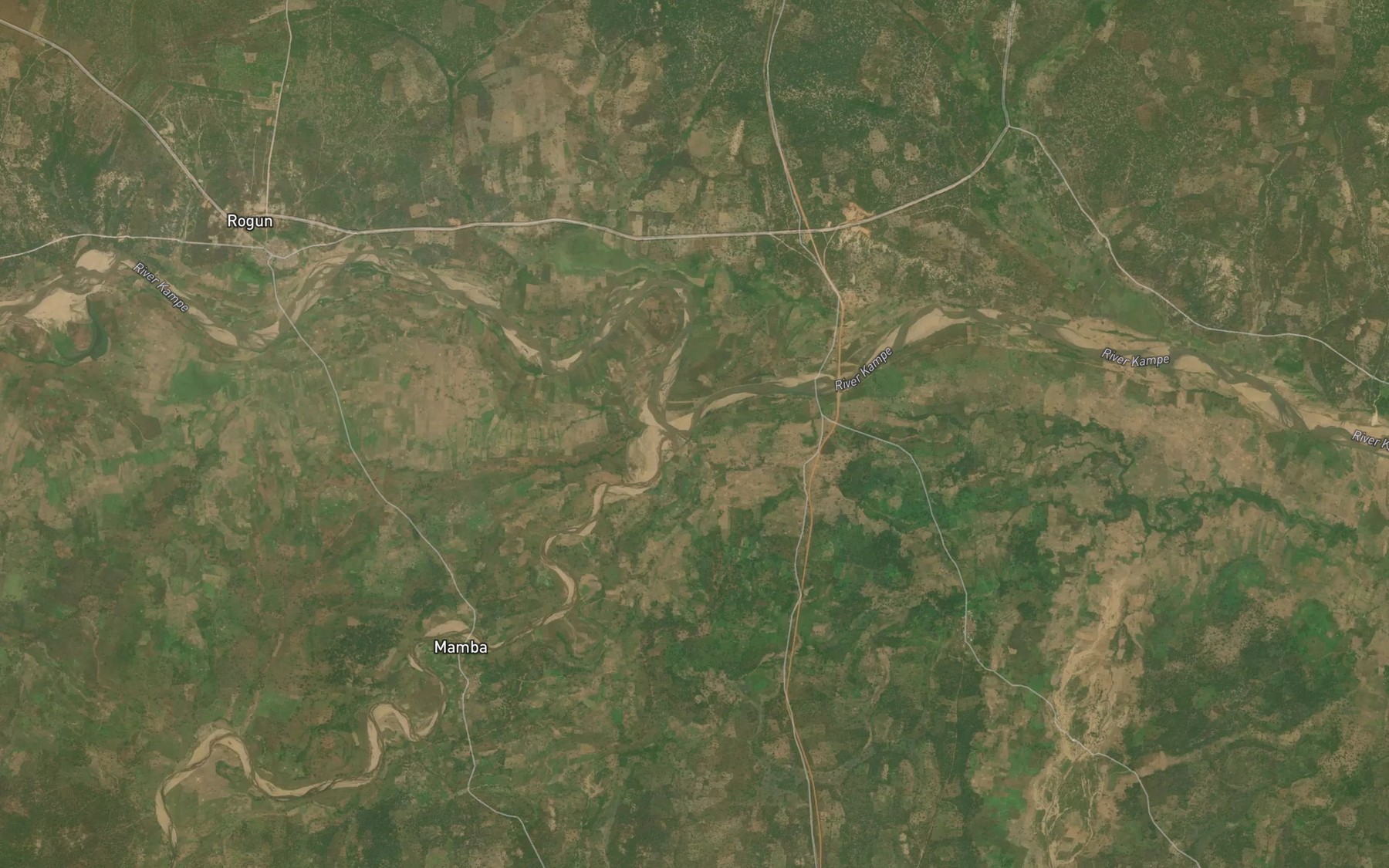 Satellite map of the River Ebba