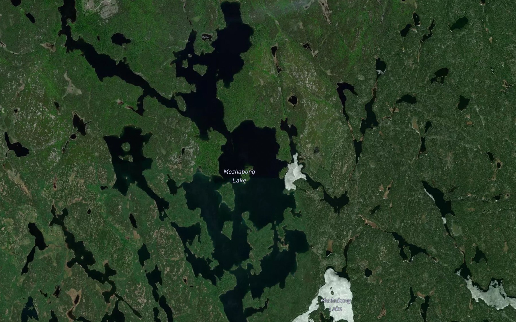 Satellite map of the Mozhabong Lake