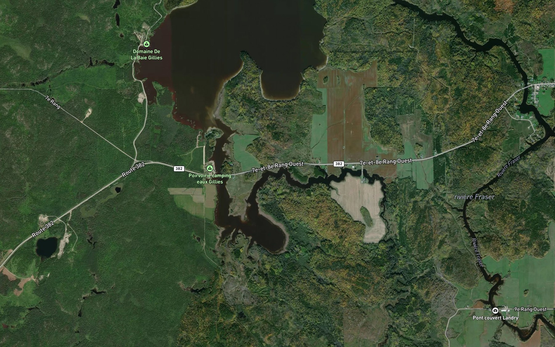 Satellite map of the Ruisseau Gillies