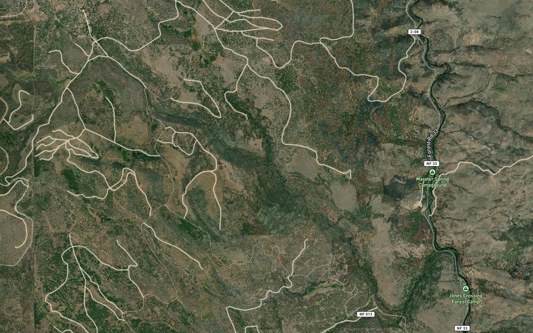 Satellite map of the Little Bear Creek