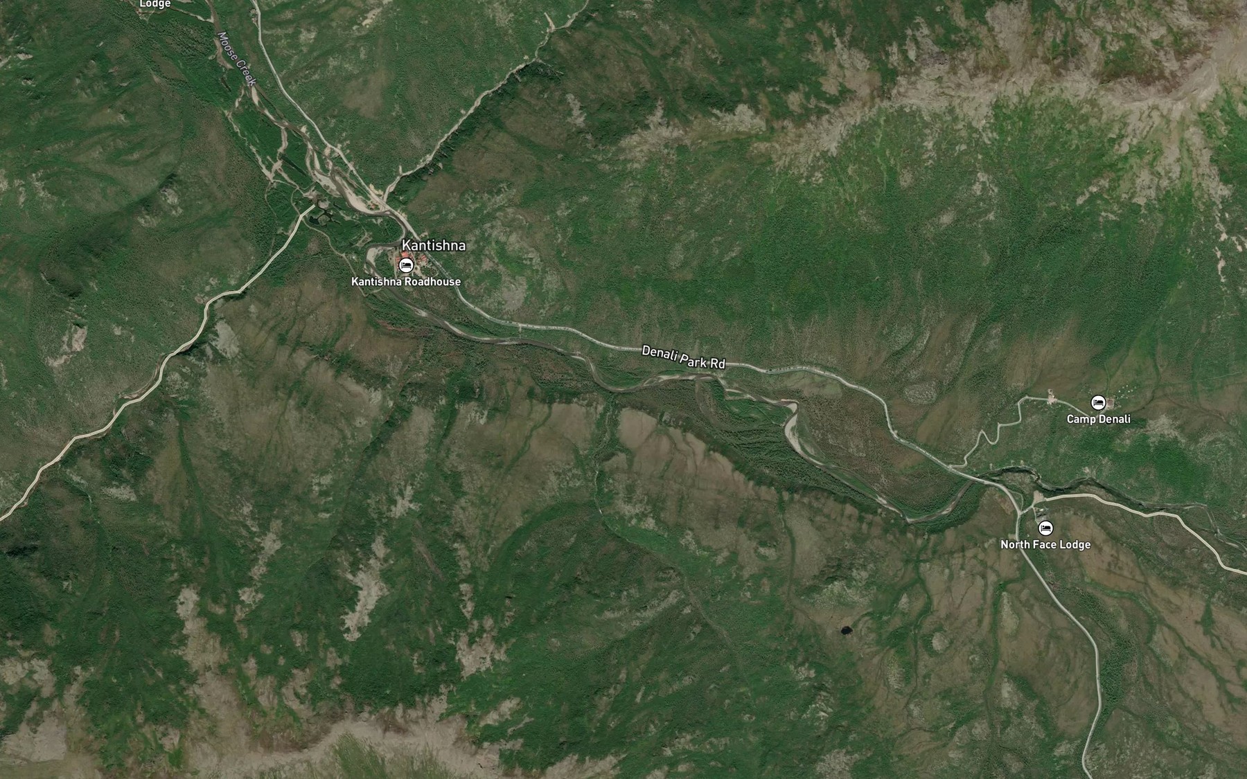 Satellite map of the Willow Creek