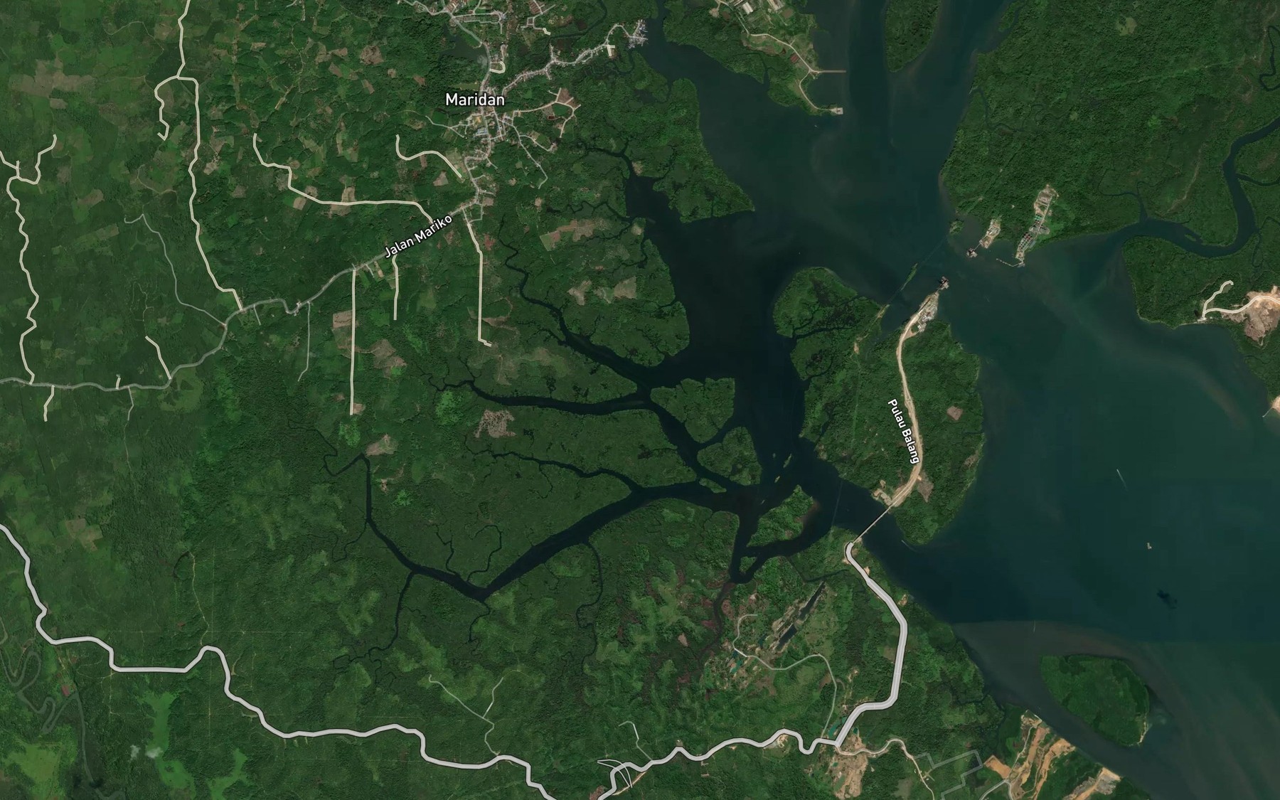 Satellite map of the Sungai Sapipanggang