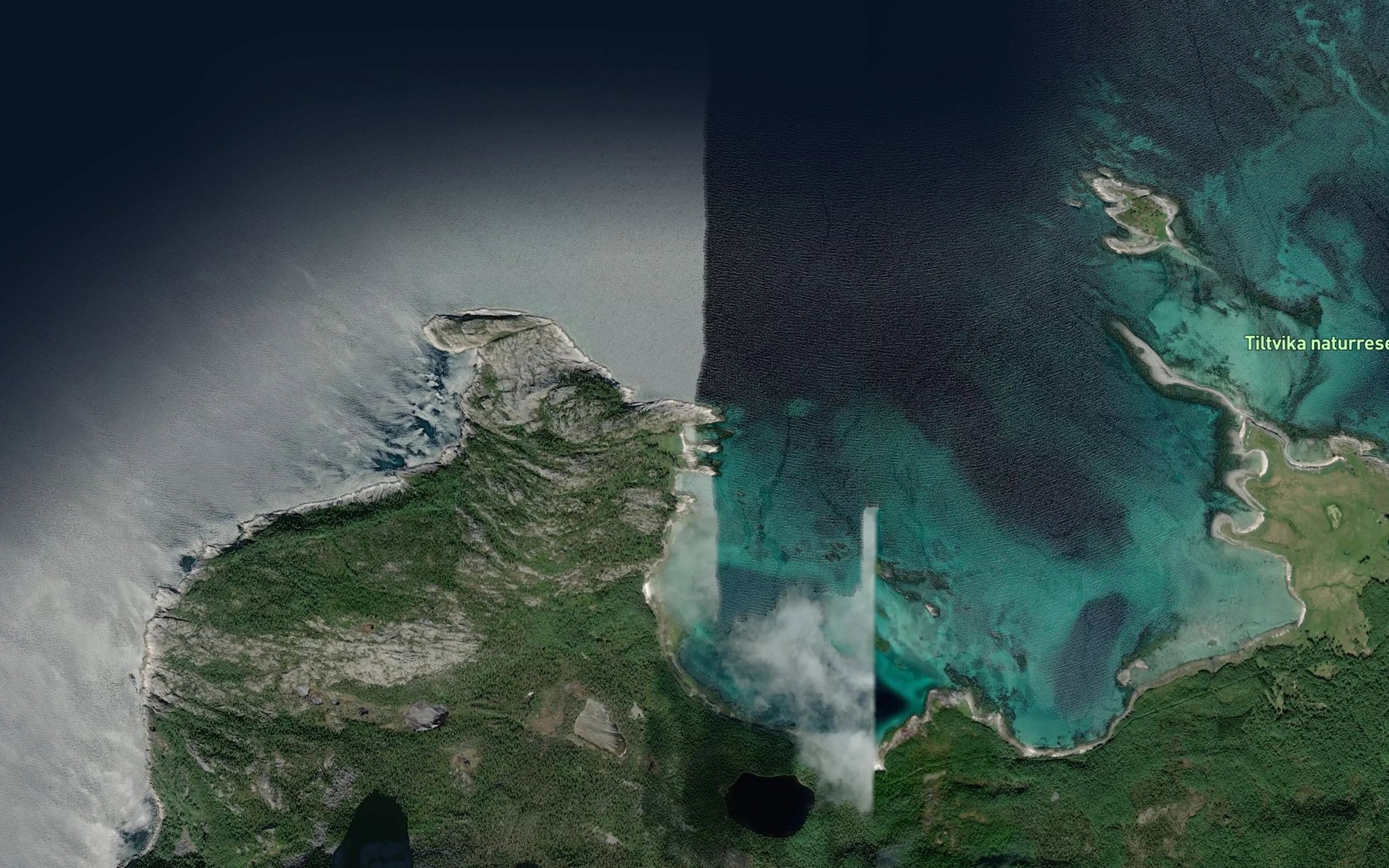 Satellite map of the Hysvika