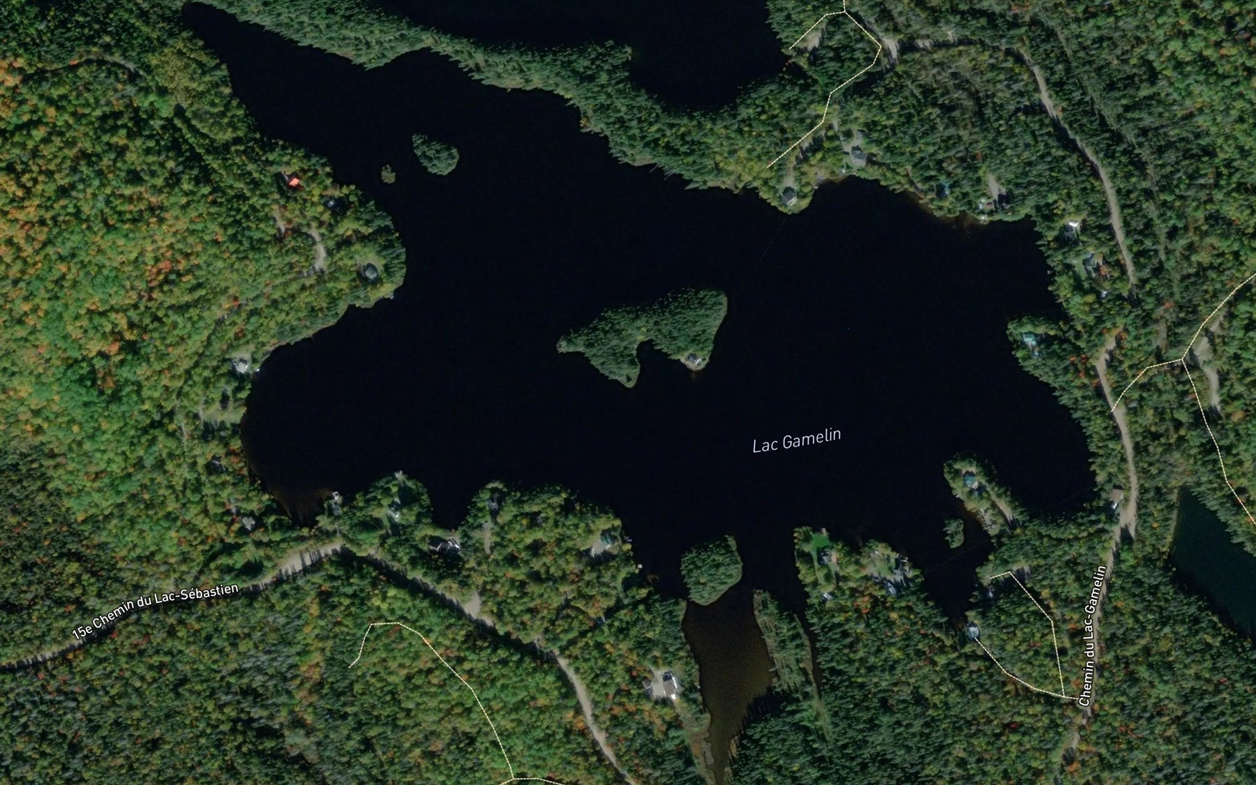 Satellite map of the Lac Gamelin