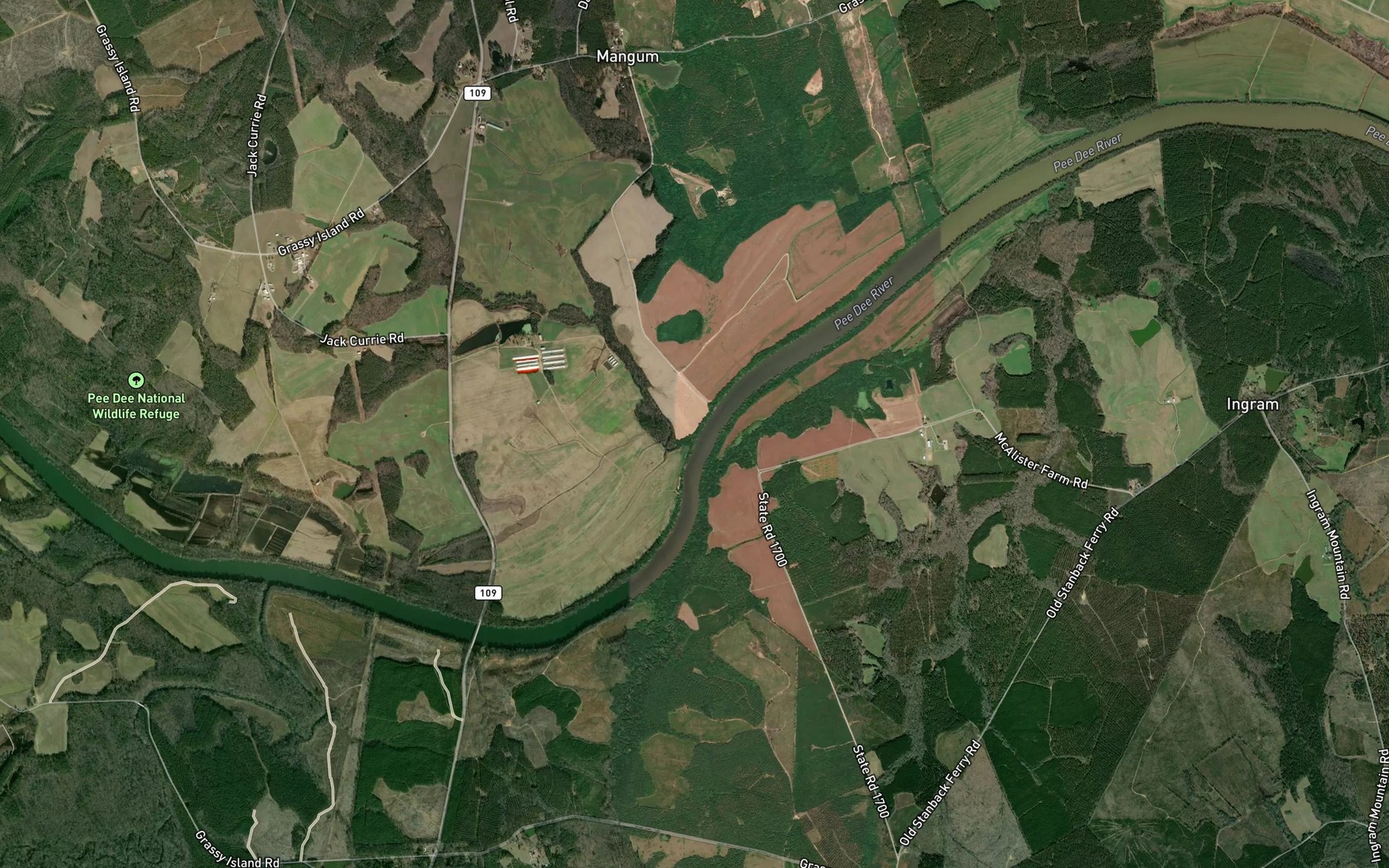 Satellite map of the Dry Creek