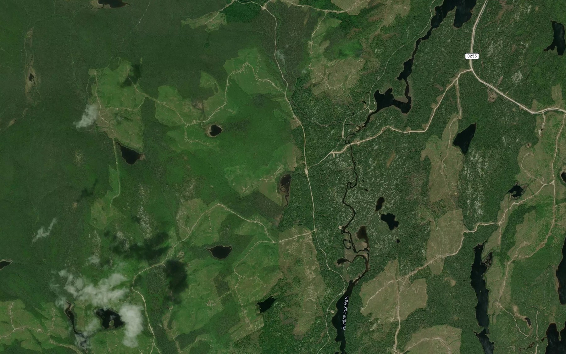 Satellite map of the Lac des Anglais