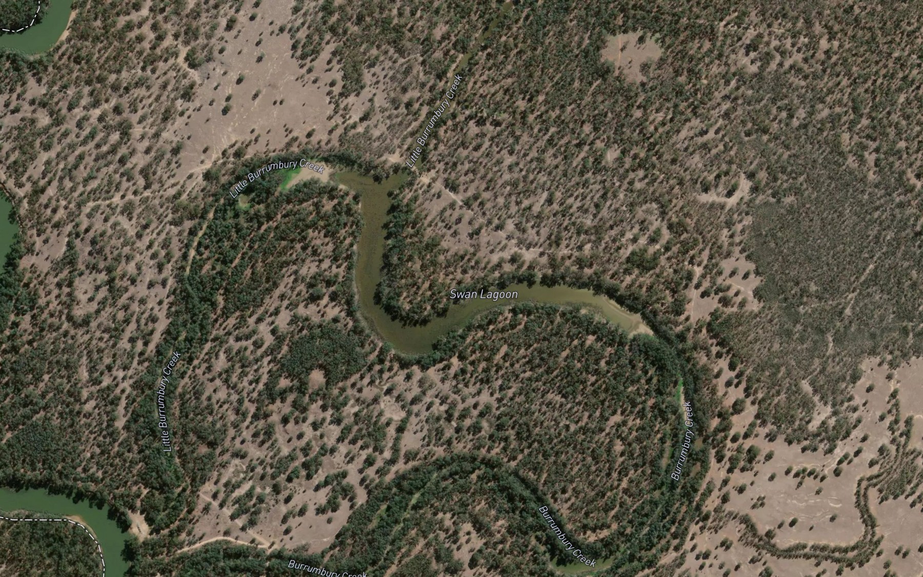 Satellite map of the Swan Lagoon