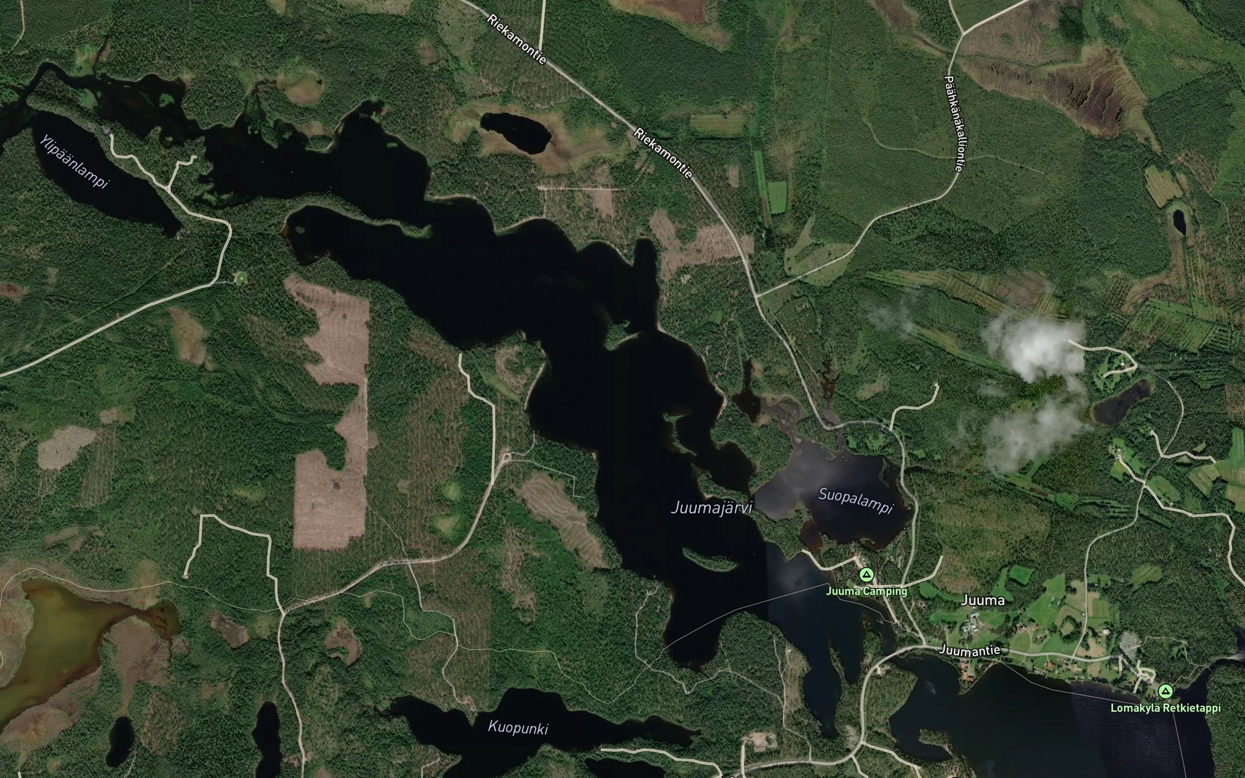 Satellite map of the Yli Juumajarvi