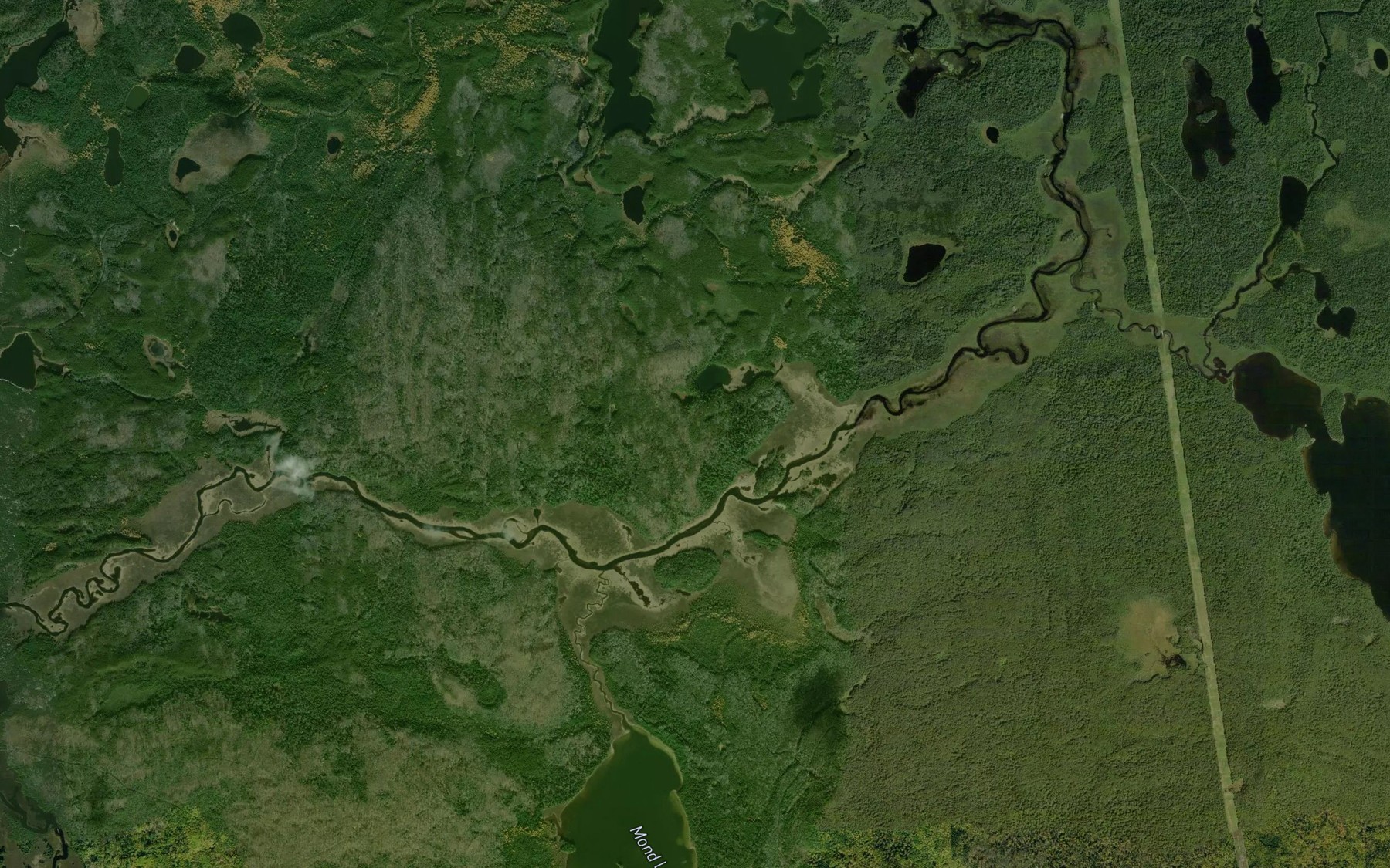 Satellite map of the Mond Creek