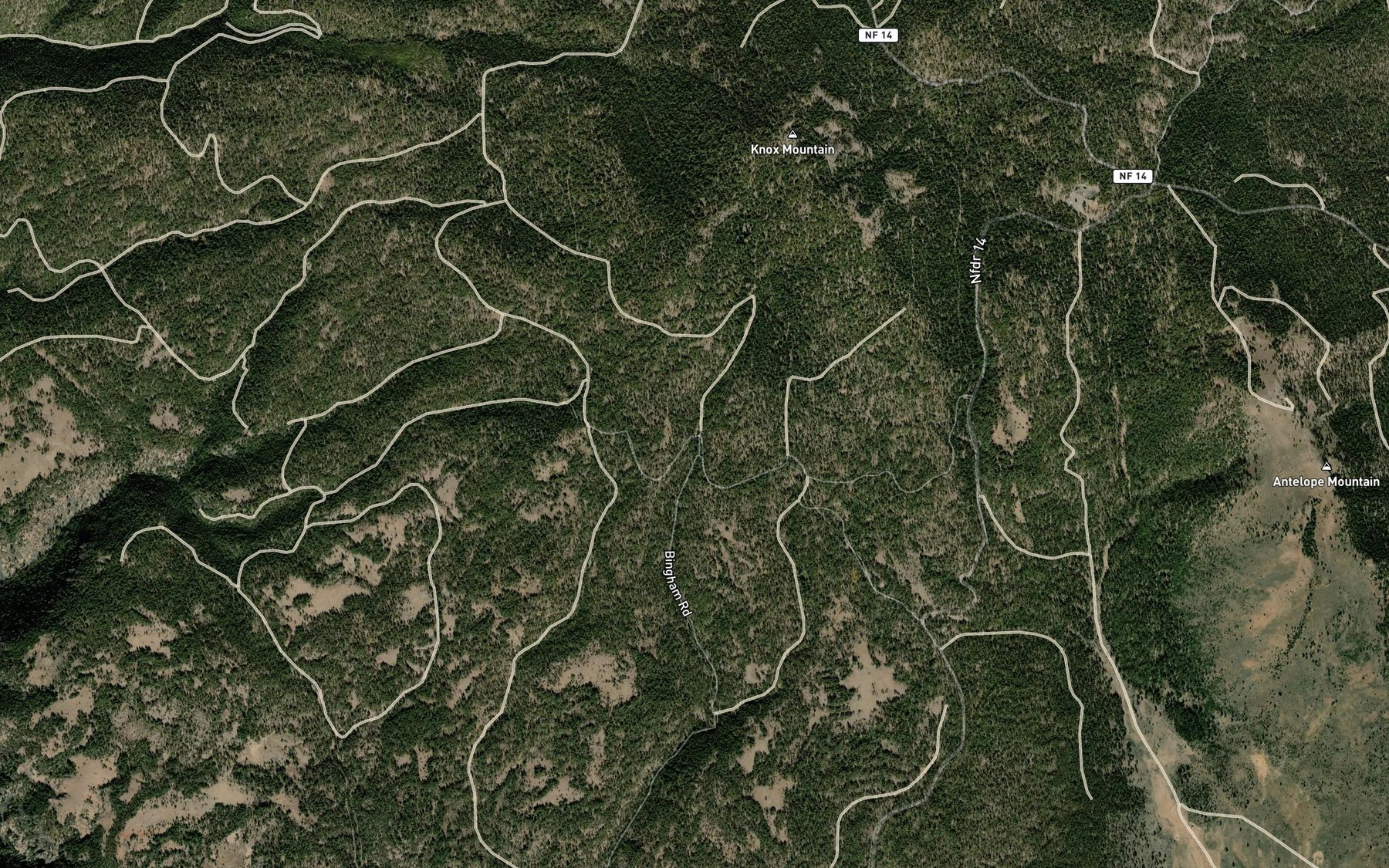 Satellite map of the Jones Spring
