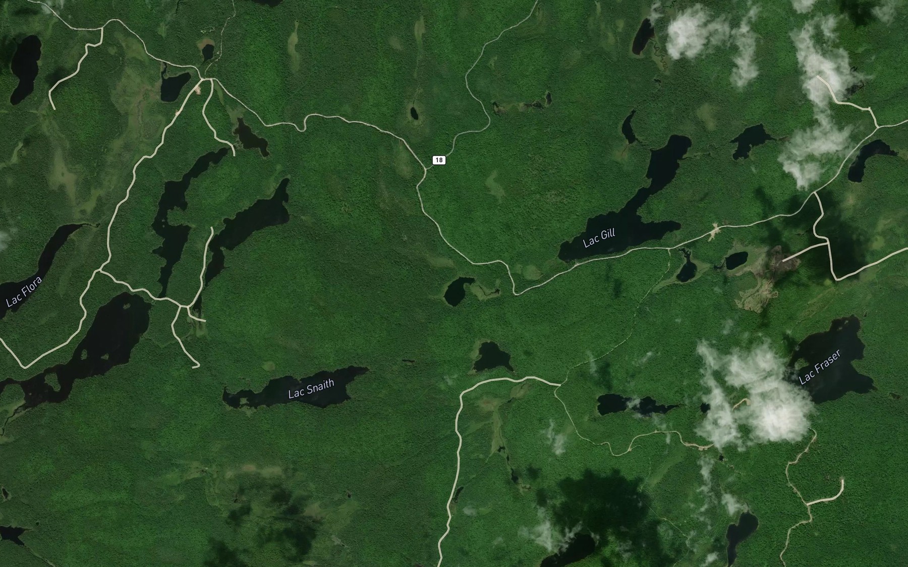 Satellite map of the Lac Yoyo