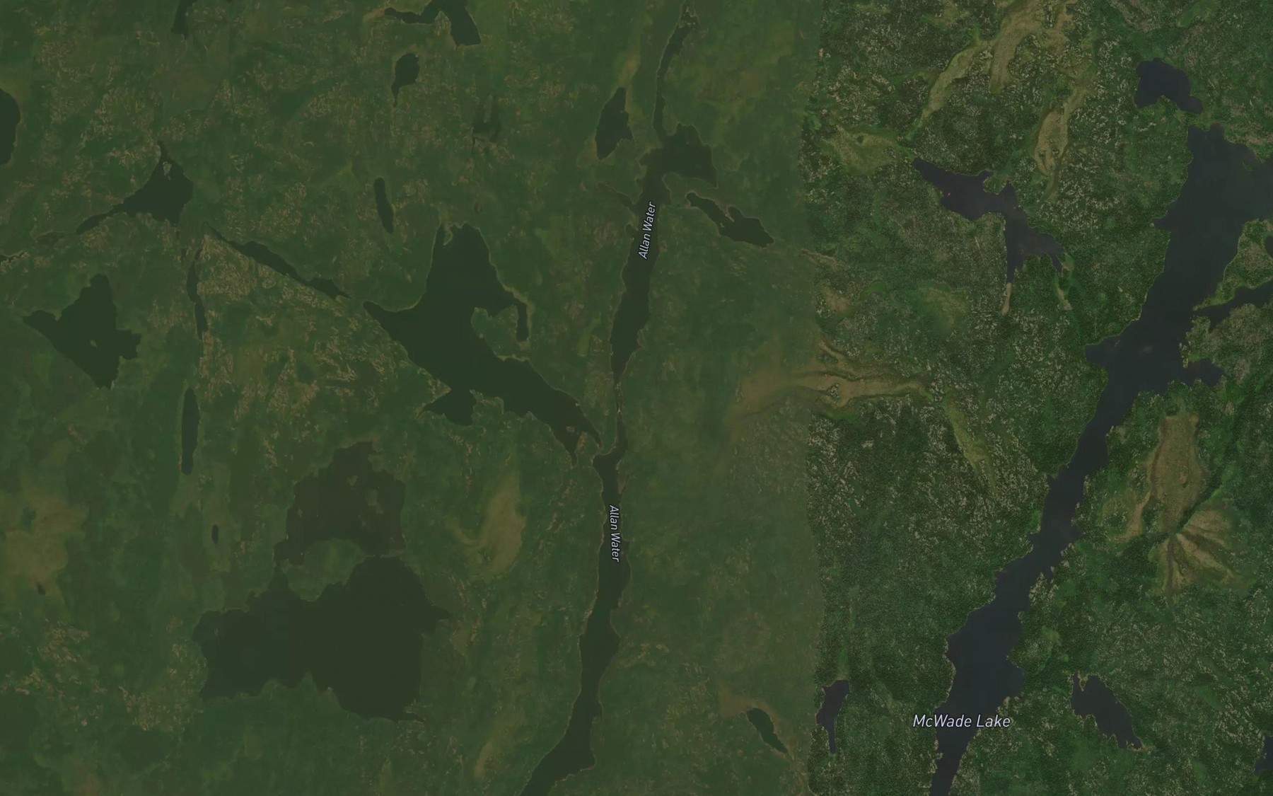 Satellite map of the Black Beaver Rapids