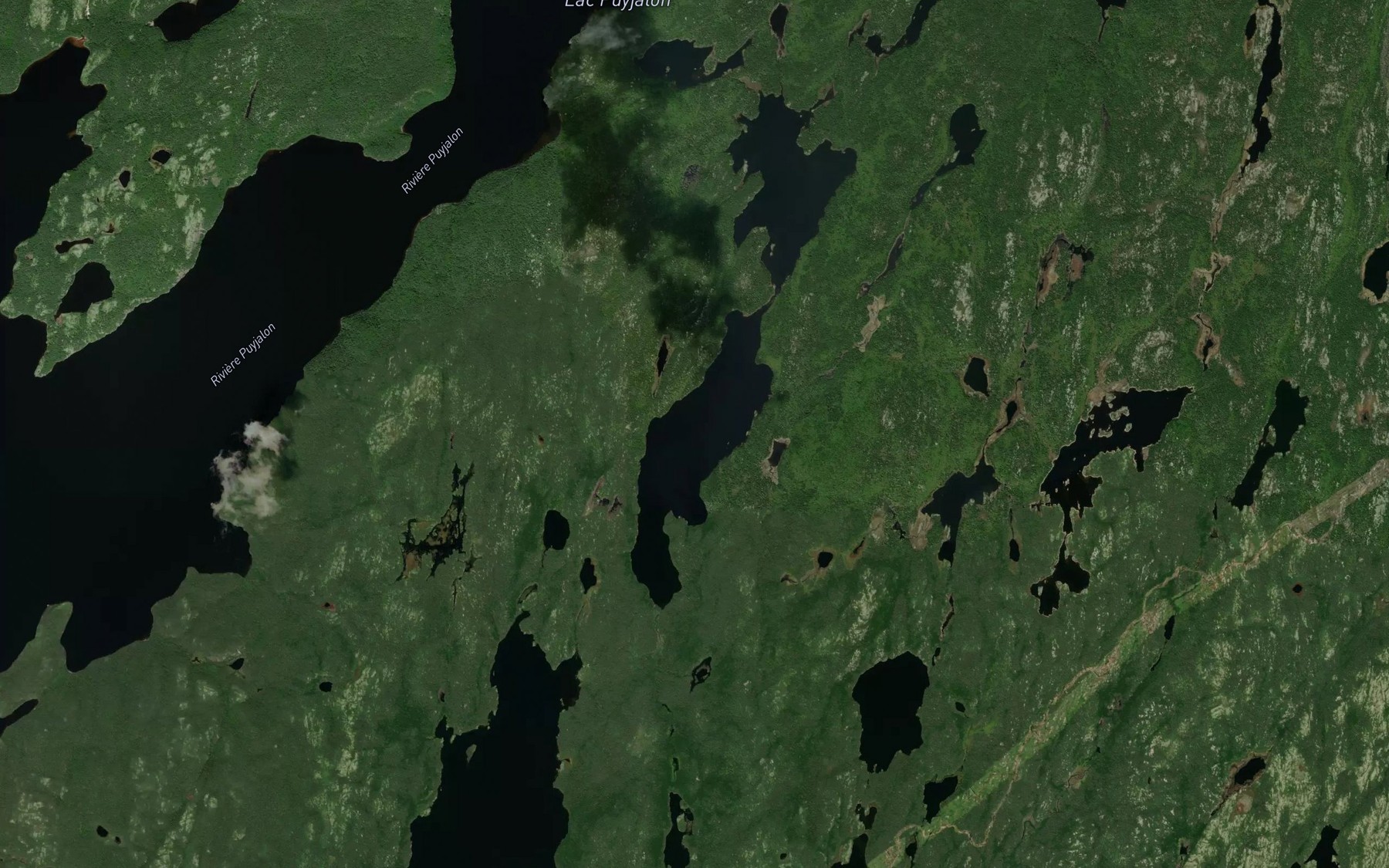Satellite map of the Lac Gilles