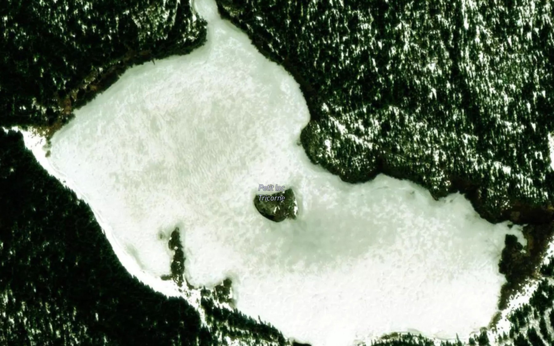 Satellite map of the Petit lac Tricorne
