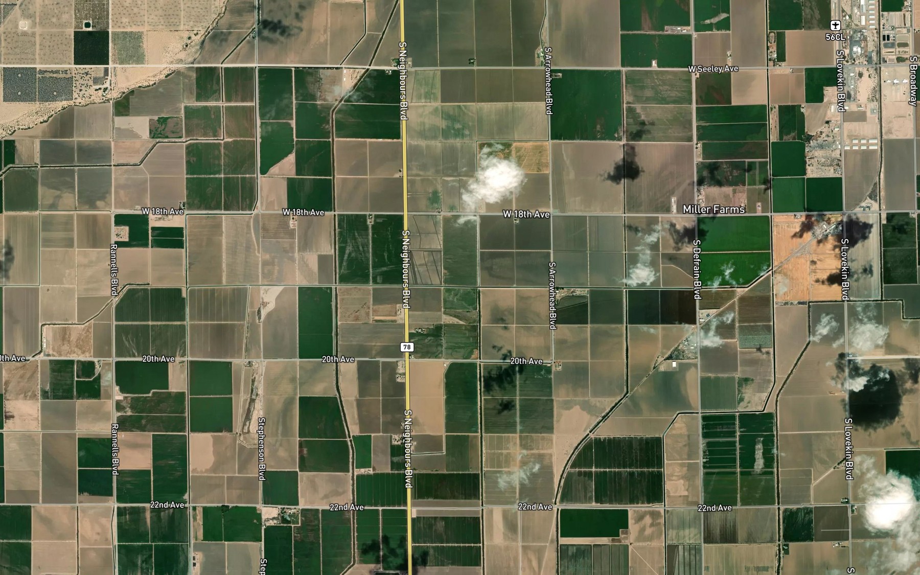 Satellite map of the West Canal
