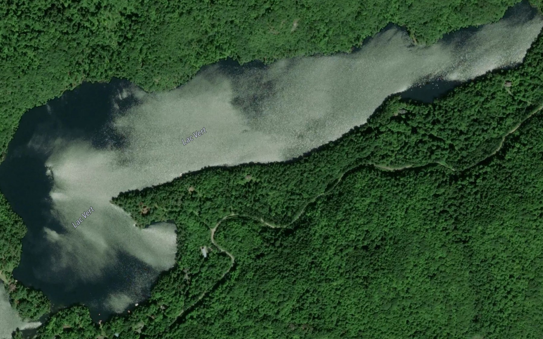 Satellite map of the Lac Vert