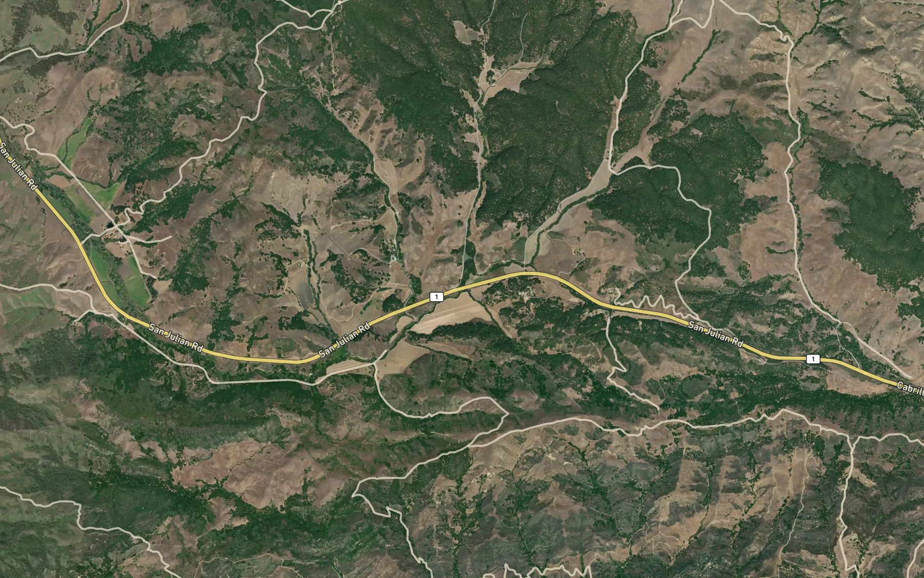 Satellite map of the Yridisis Creek