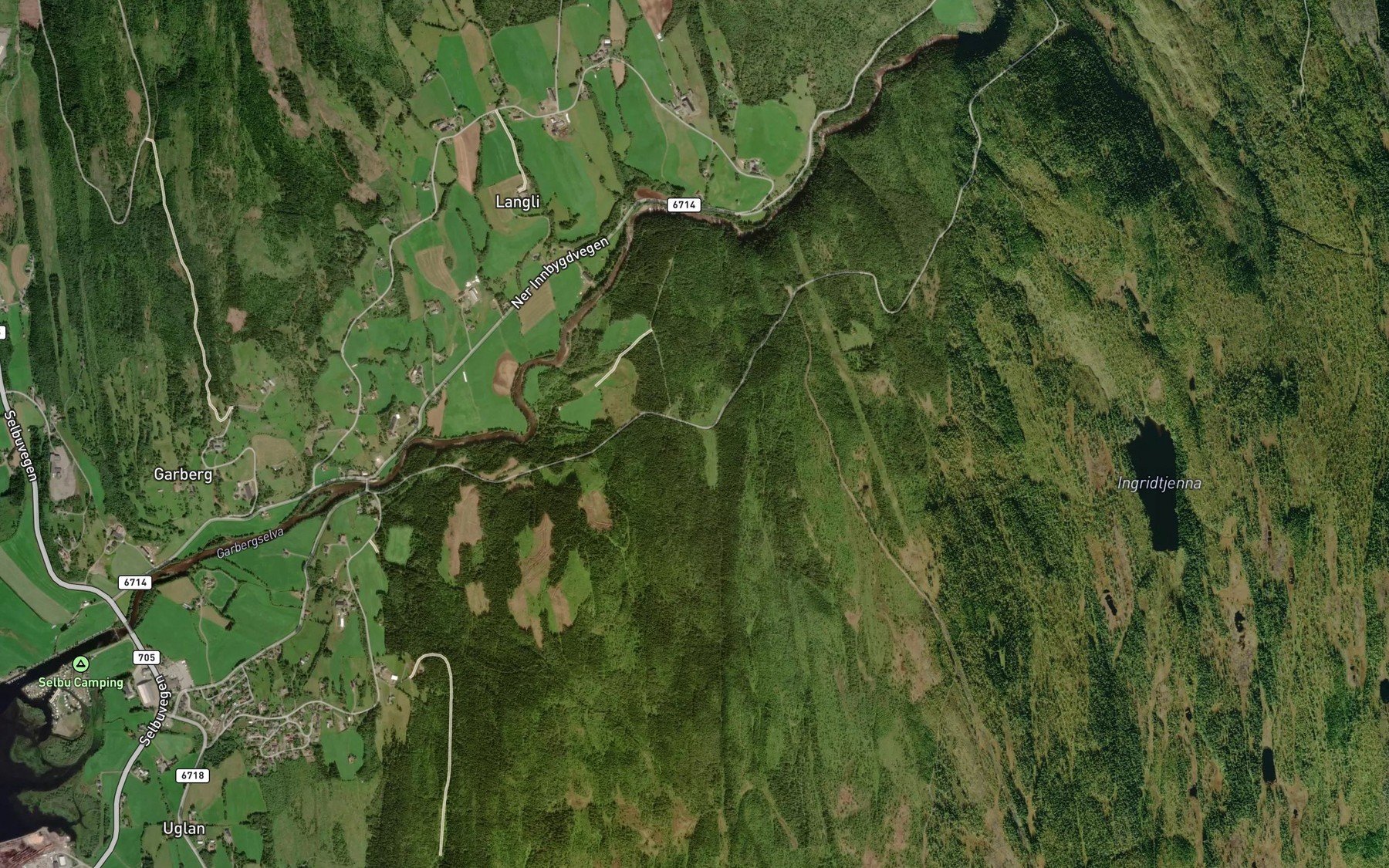 Satellite map of the Raubergsbekken