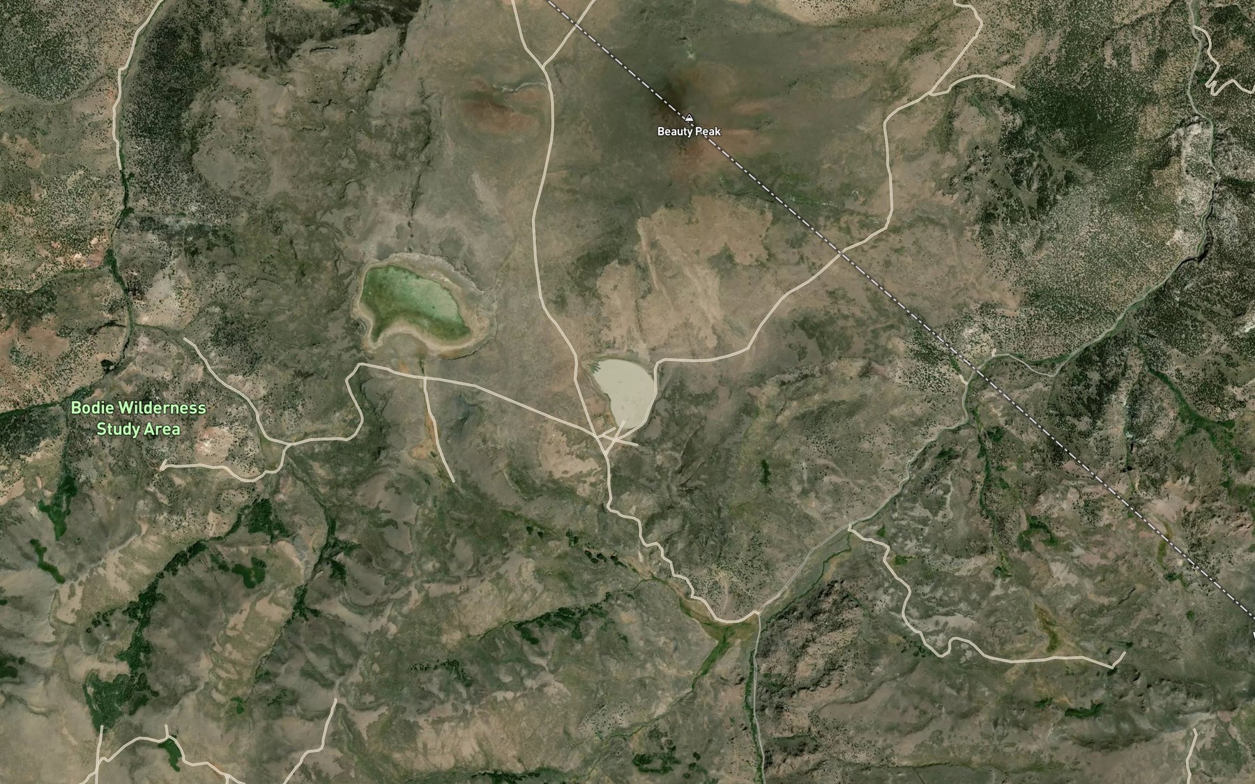 Satellite map of the Dry Lake