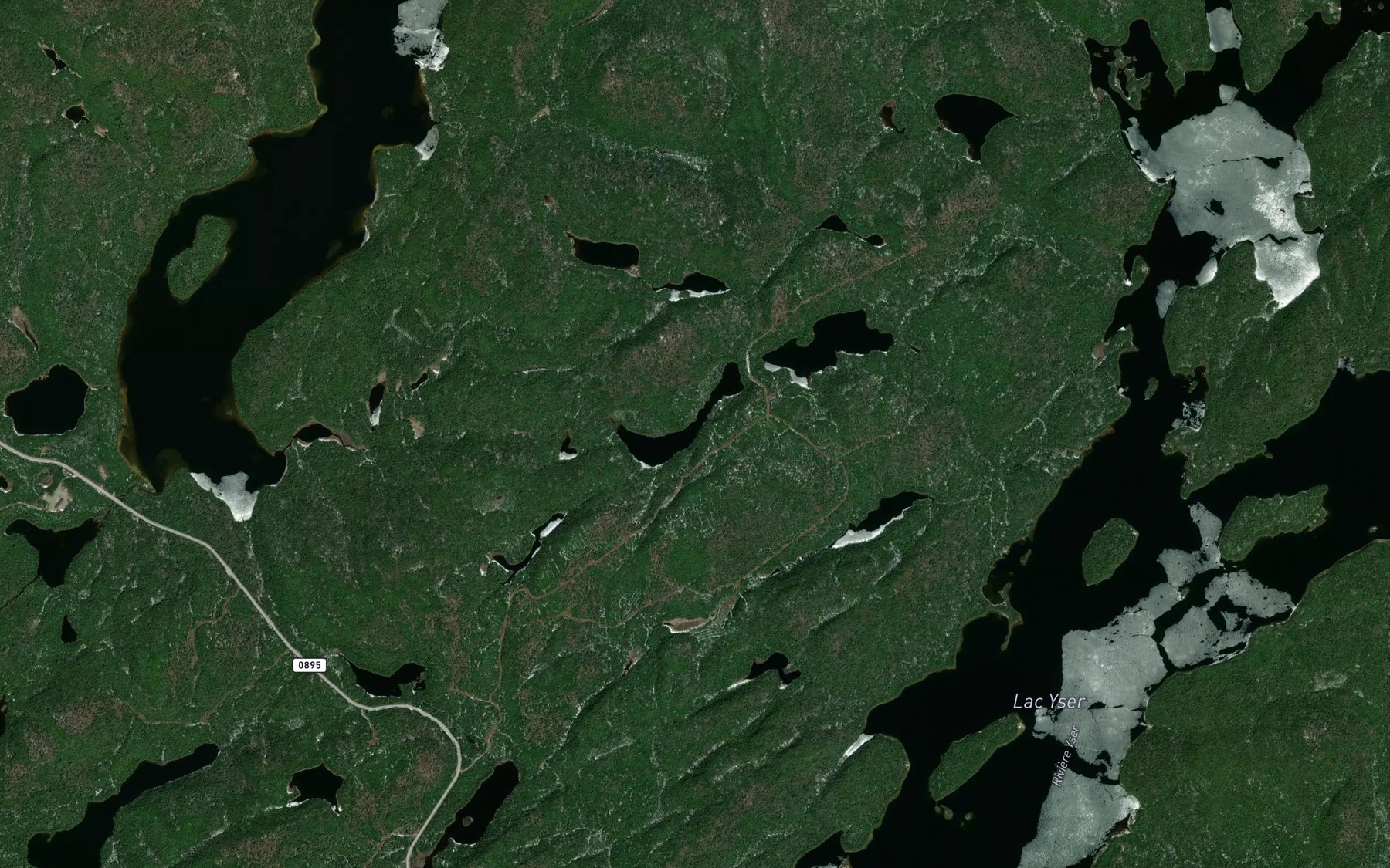Satellite map of the Lac Georges