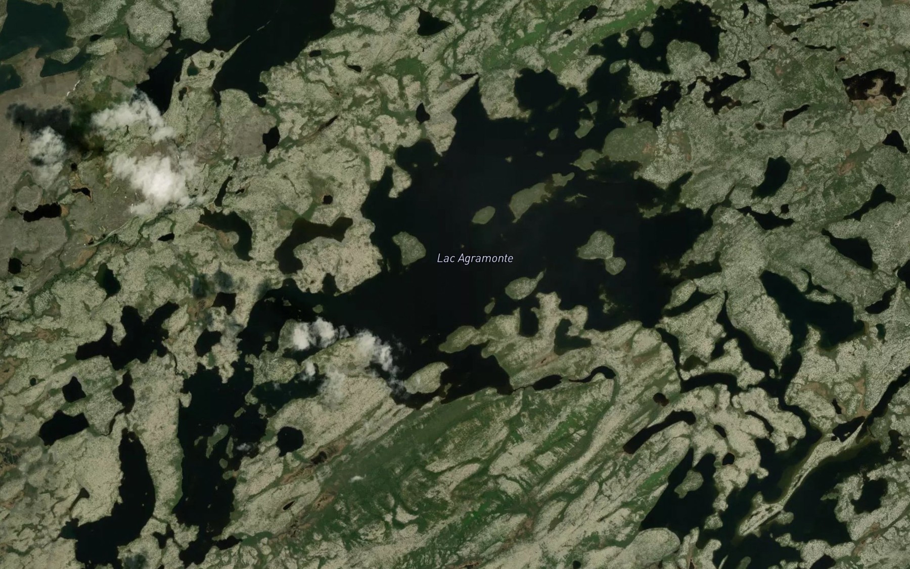 Satellite map of the Lac Agramonte