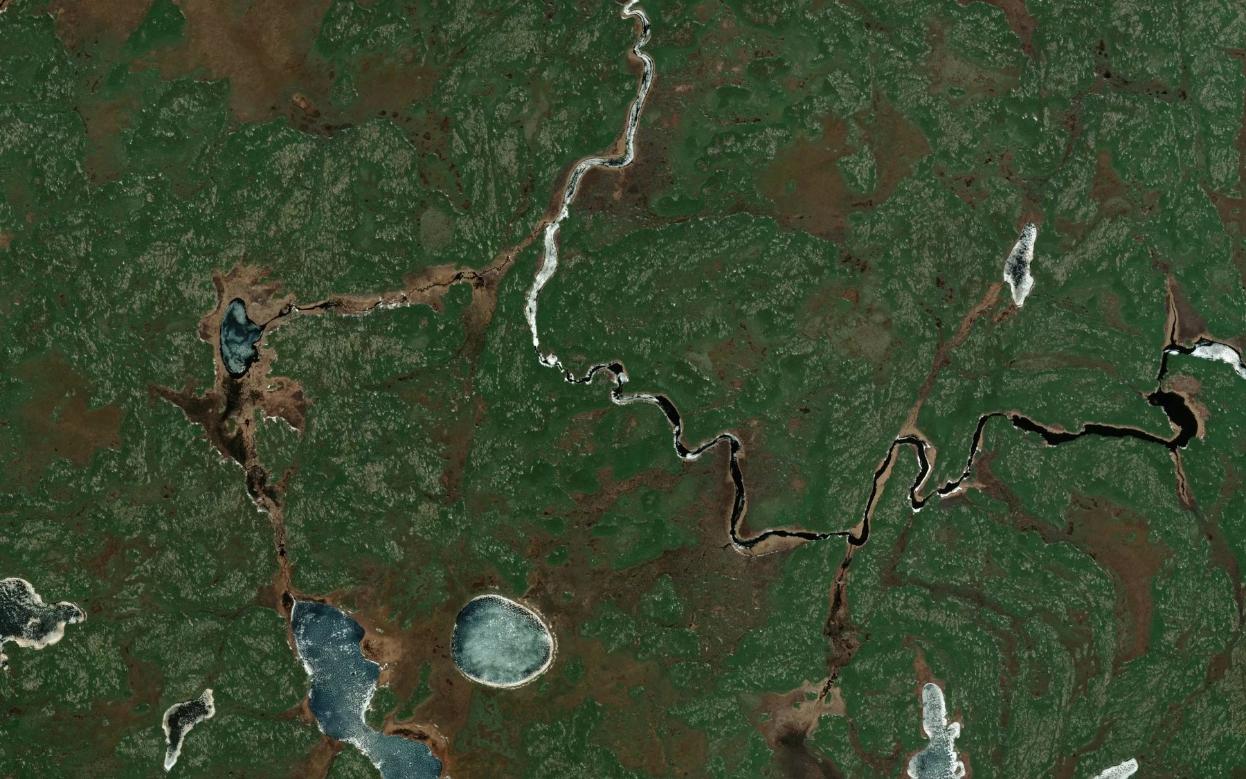 Satellite map of the Watapi Rapids