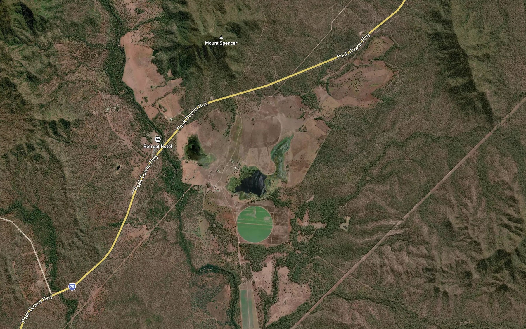 Satellite map of the Lake Epsom