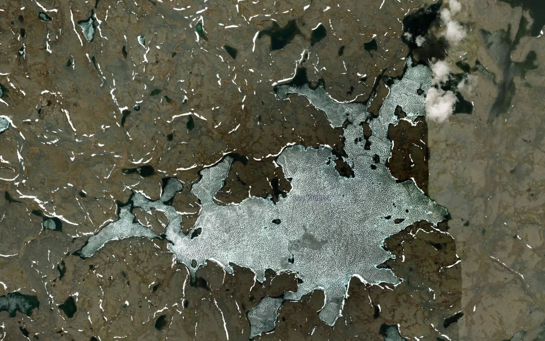 Satellite map of the Lac Vaubert
