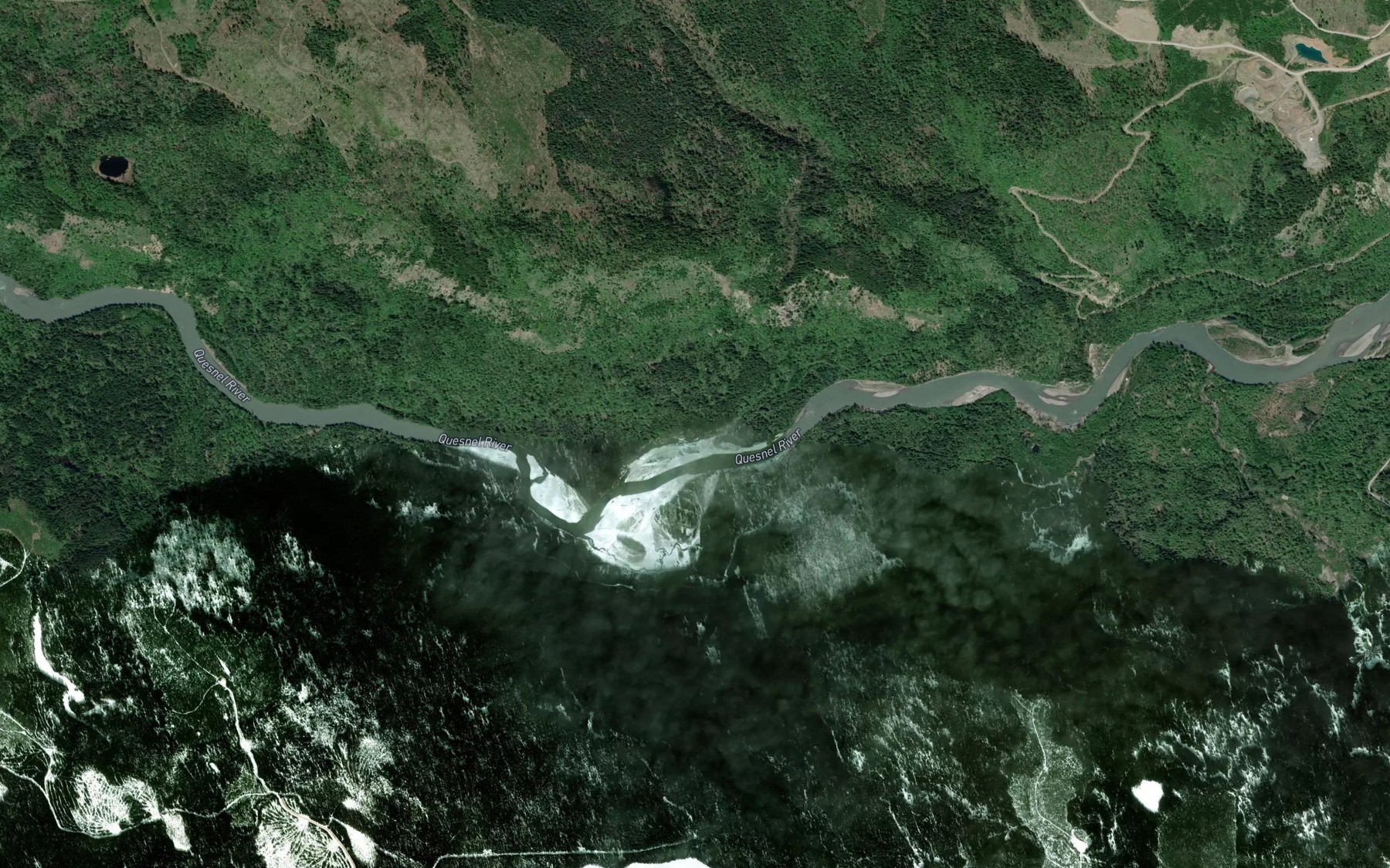 Satellite map of the Slide Creek