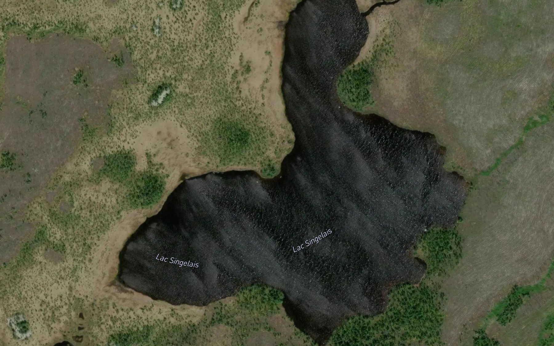 Satellite map of the Lac Singelais