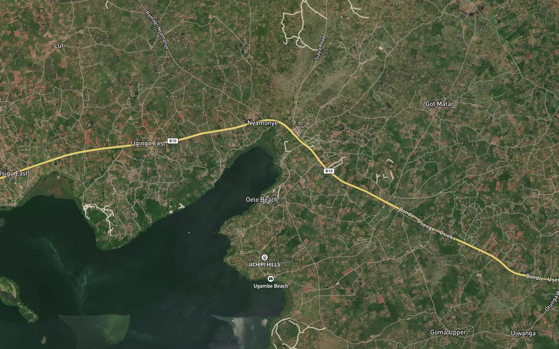 Satellite map of the Rawuo