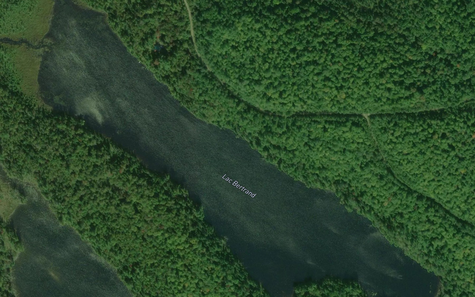 Satellite map of the Lac Bertrand