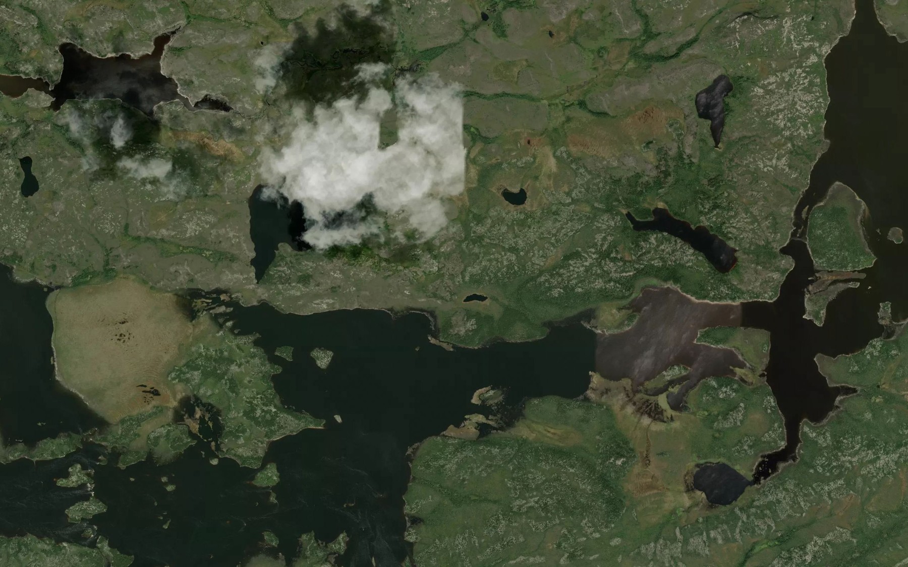 Satellite map of the Passe Kaupiskasis