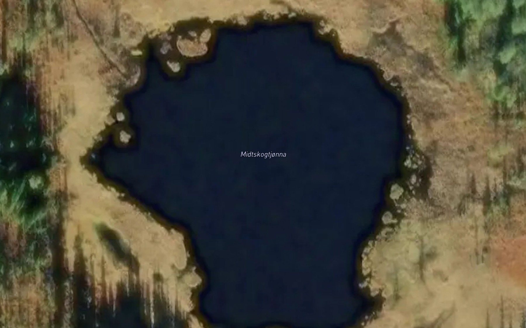 Satellite map of the Midtskogtjernet