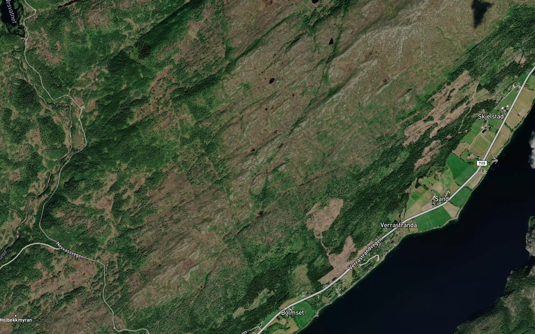 Satellite map of the Stamtjorna