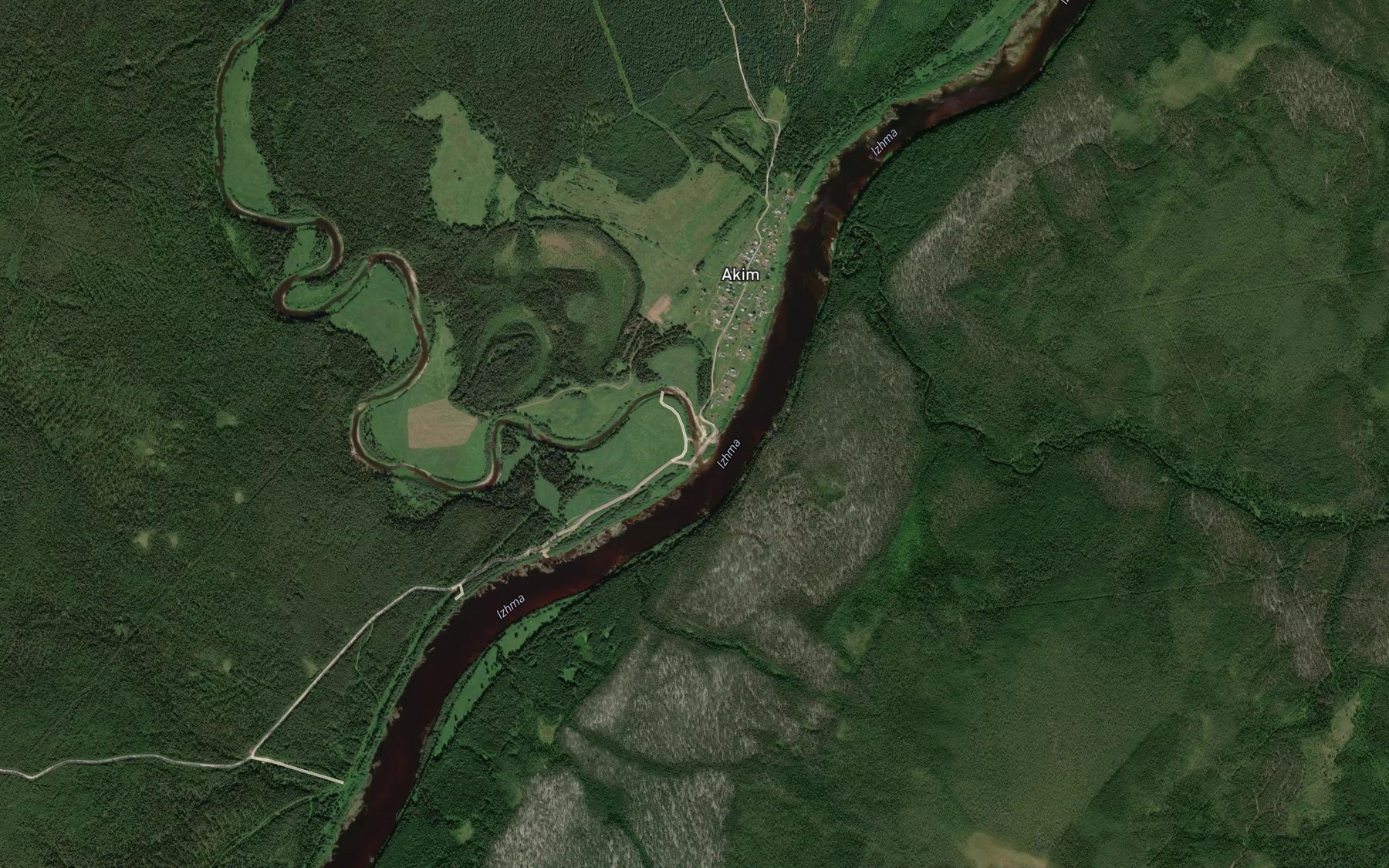 Satellite map of the Syuz'yu