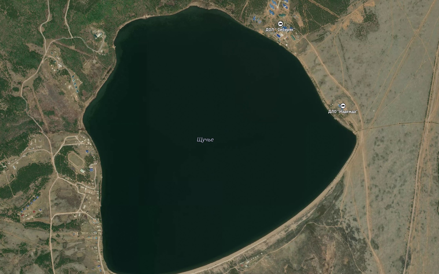 Satellite map of the Ozero Shchuch'ye
