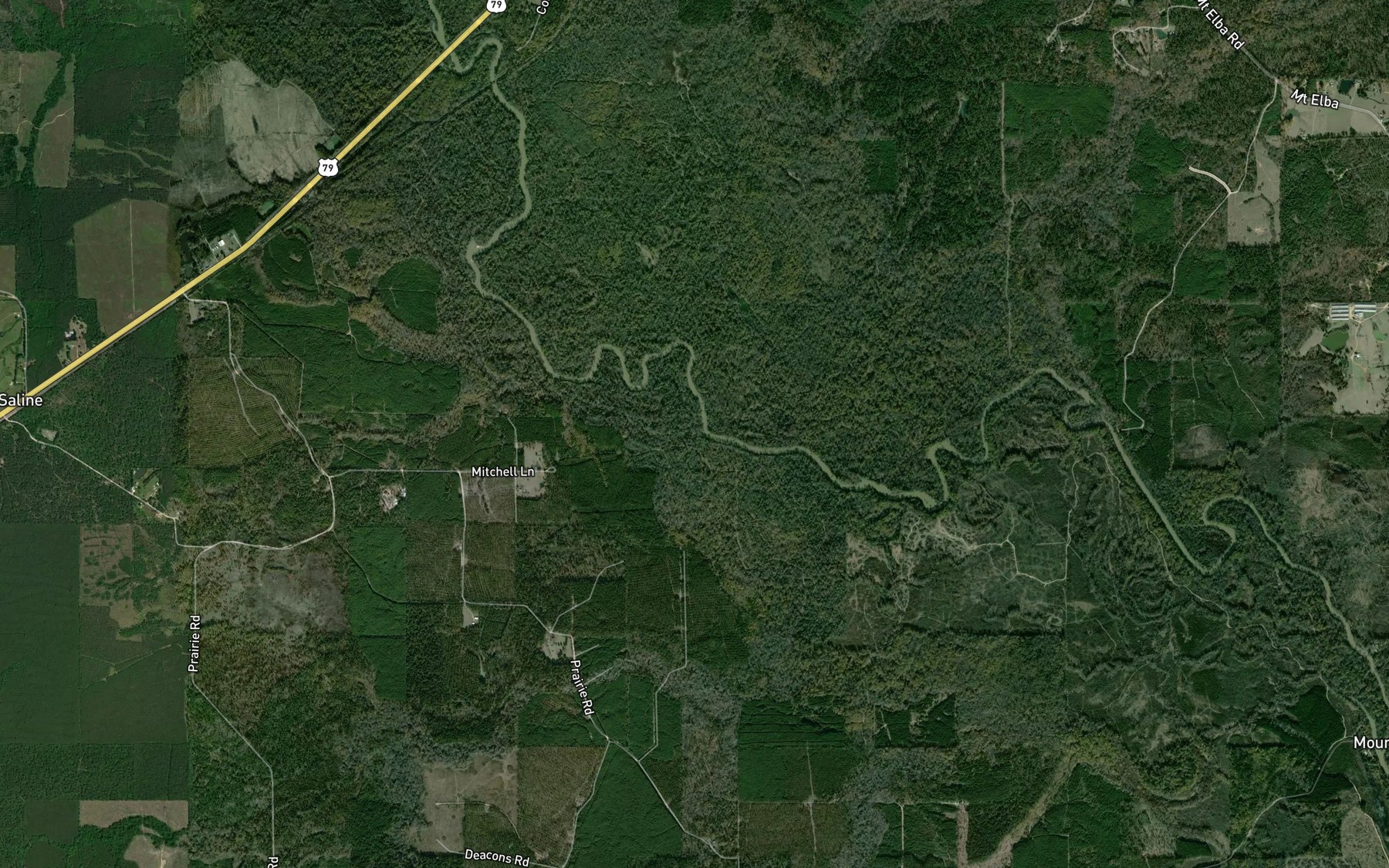 Satellite map of the Mill Creek